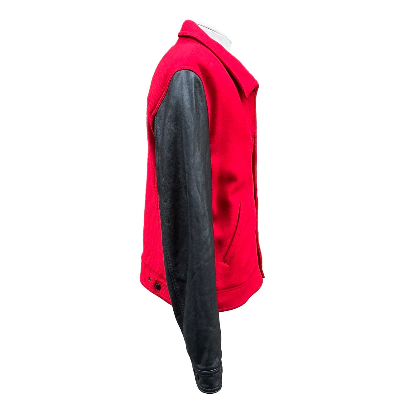 Blouson AMI laine et cuir