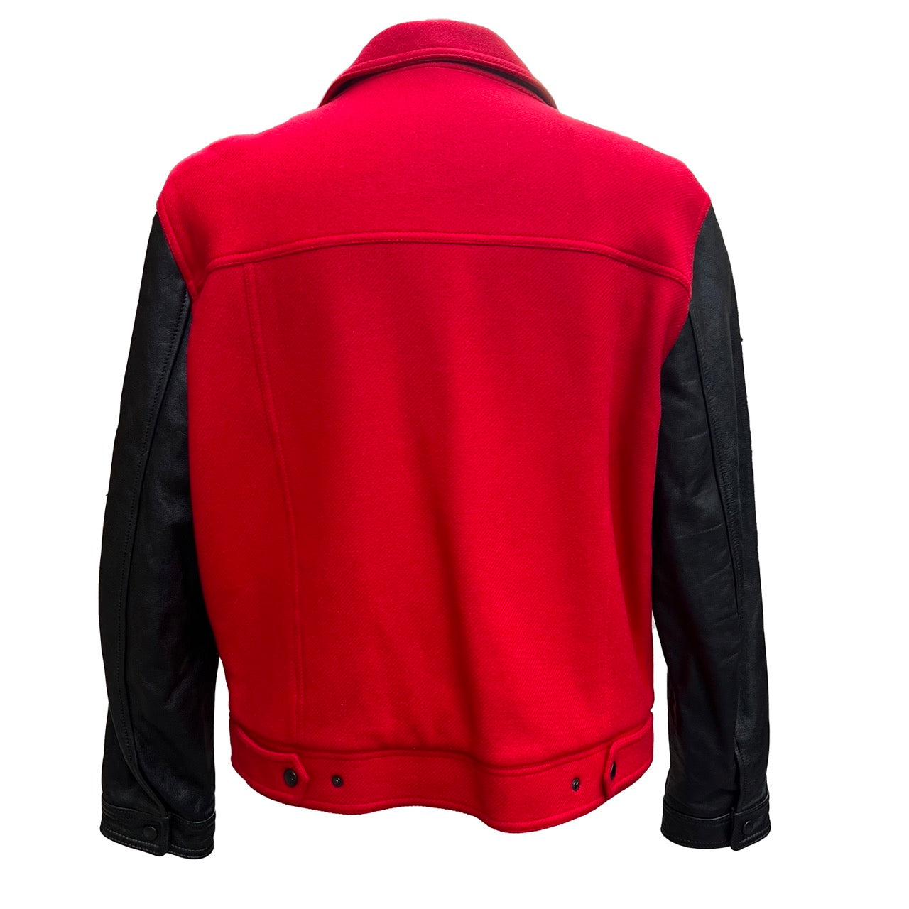 Blouson AMI laine et cuir