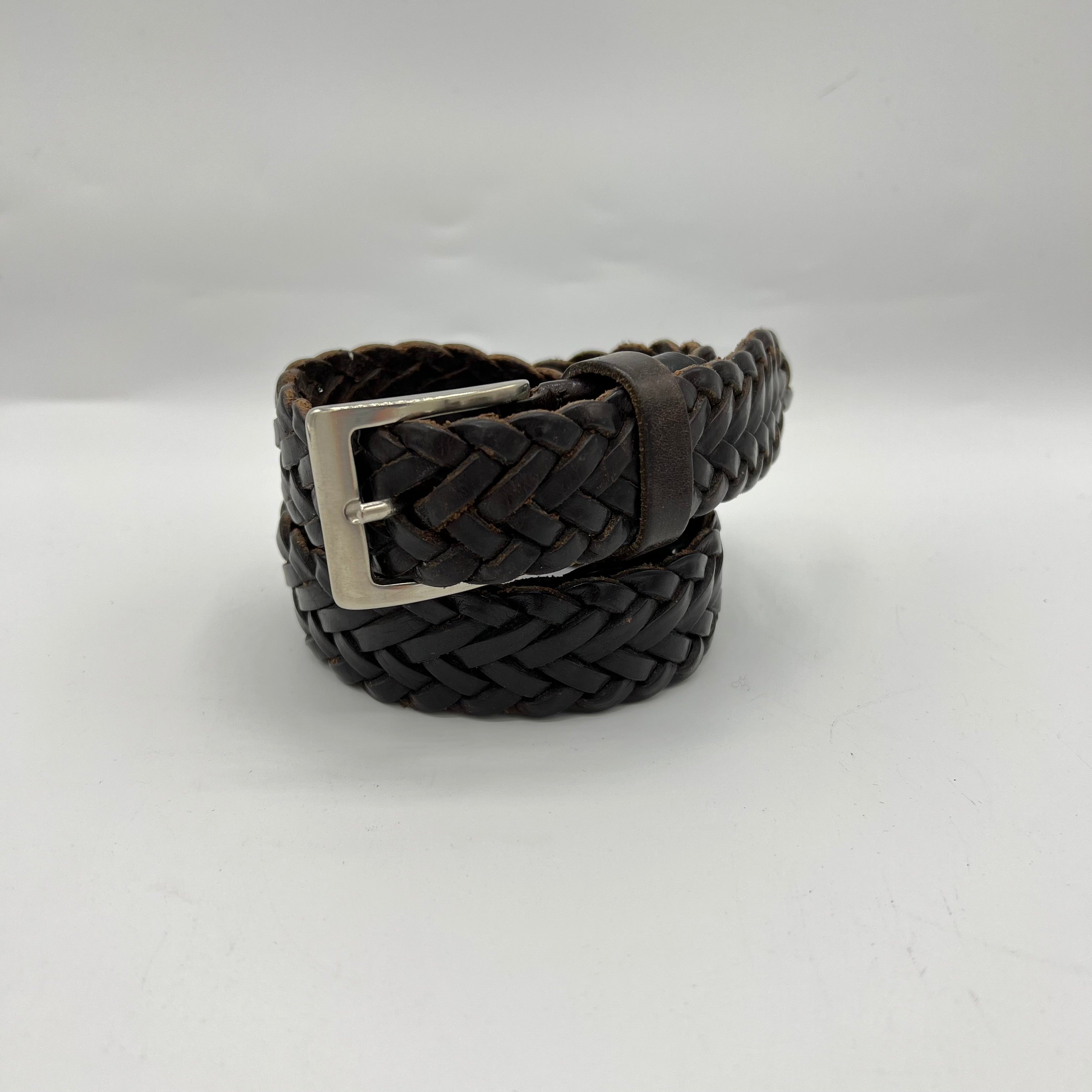 Ceinture en cuir tressé