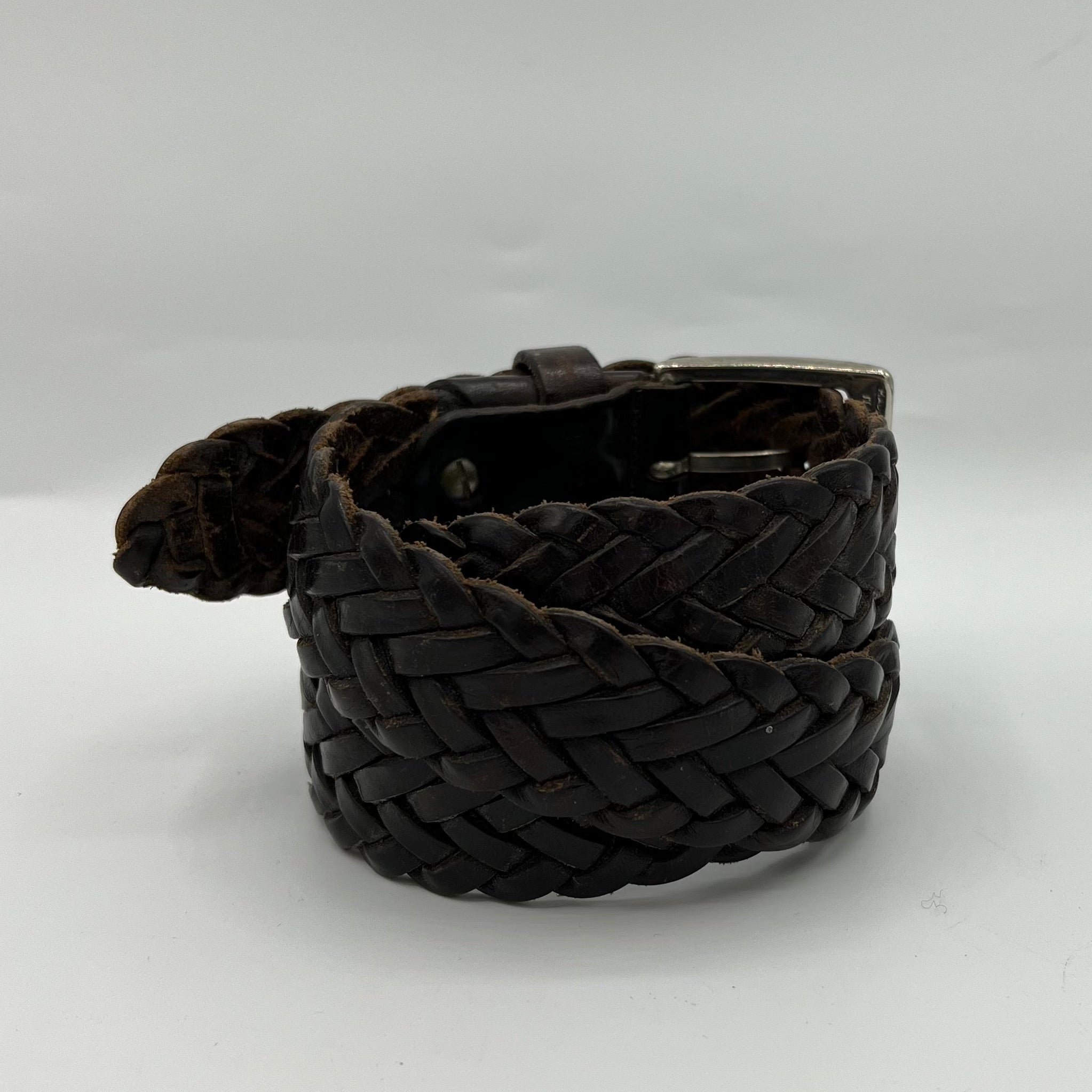 Ceinture en cuir tressé