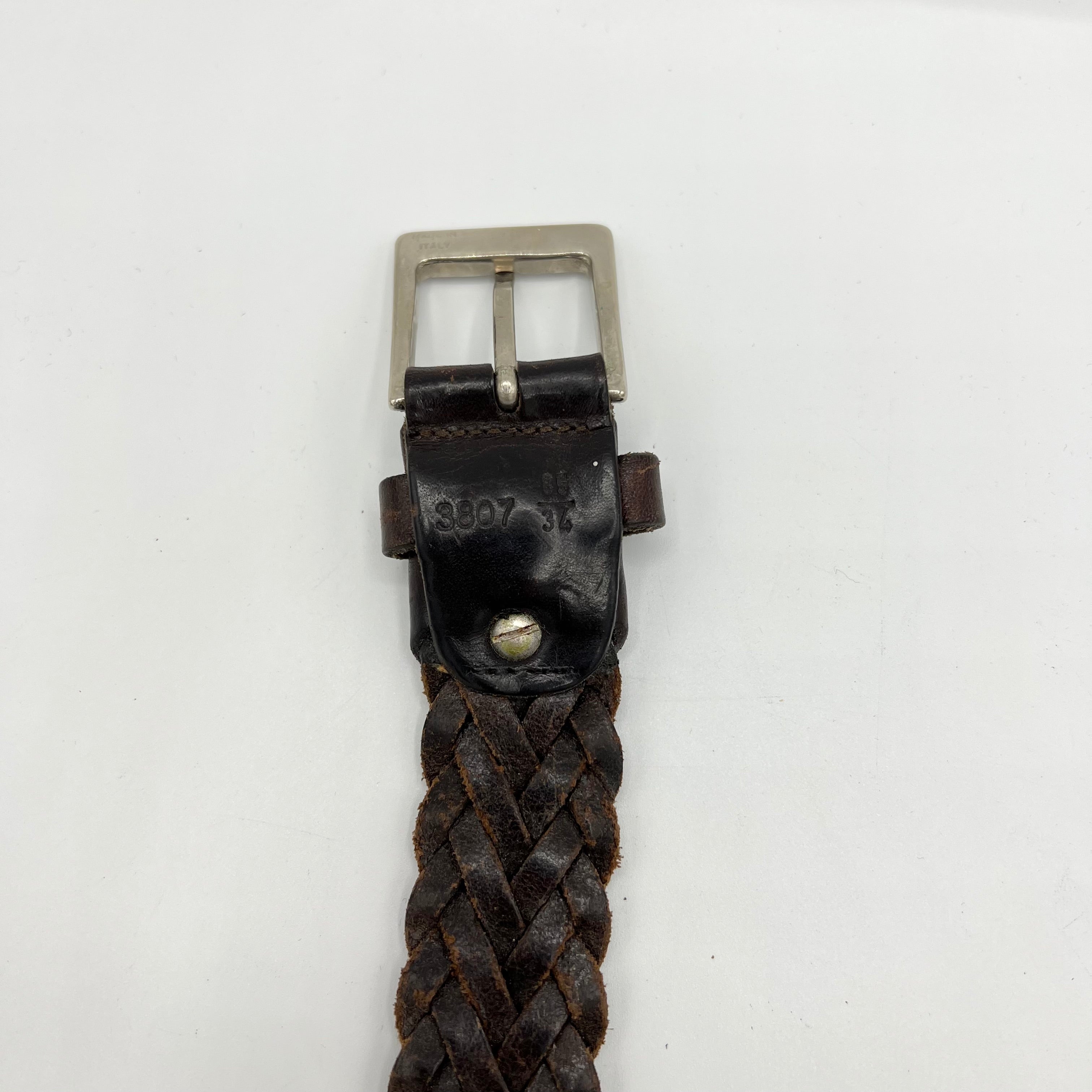 Ceinture en cuir tressé