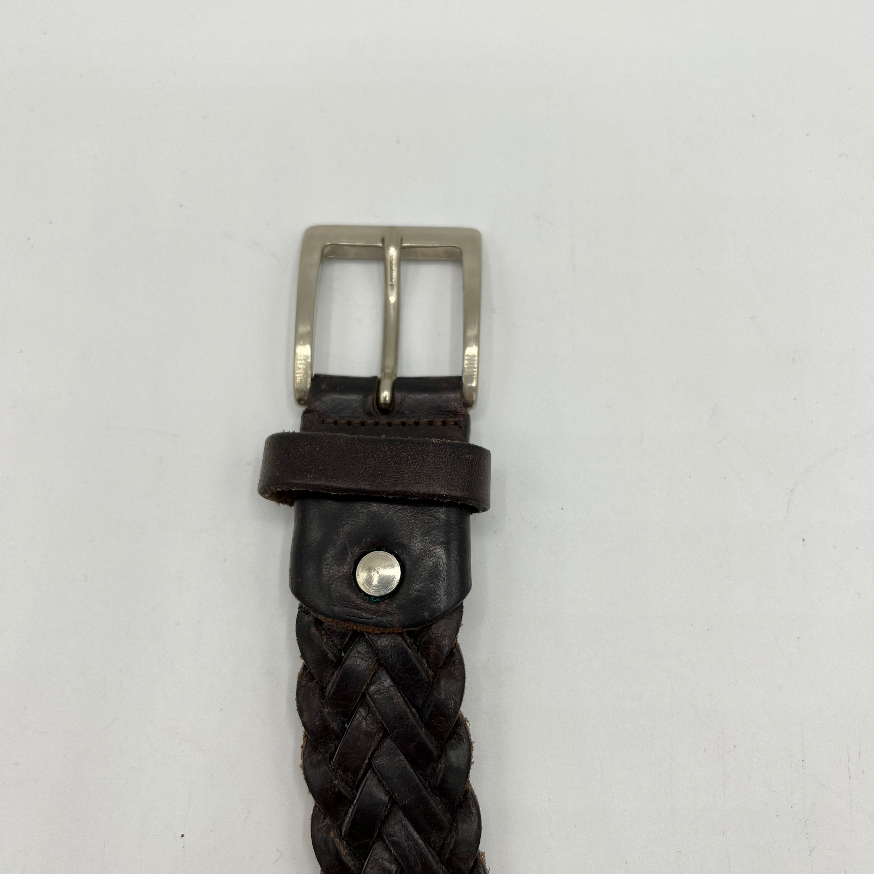 Ceinture en cuir tressé