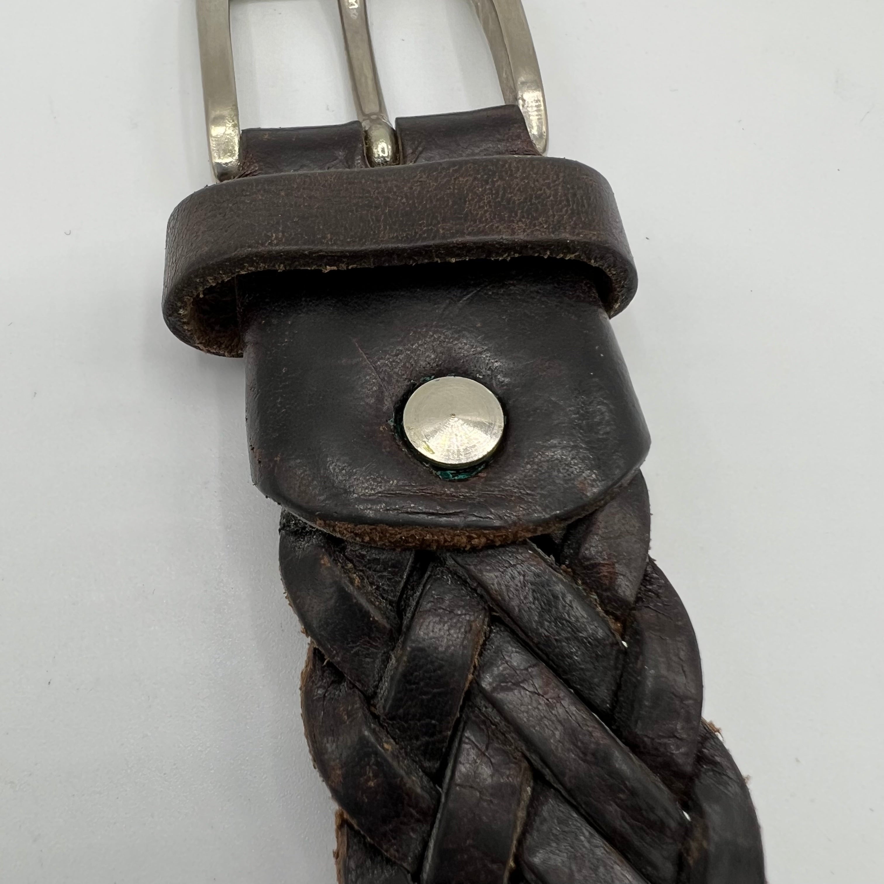 Ceinture en cuir tressé