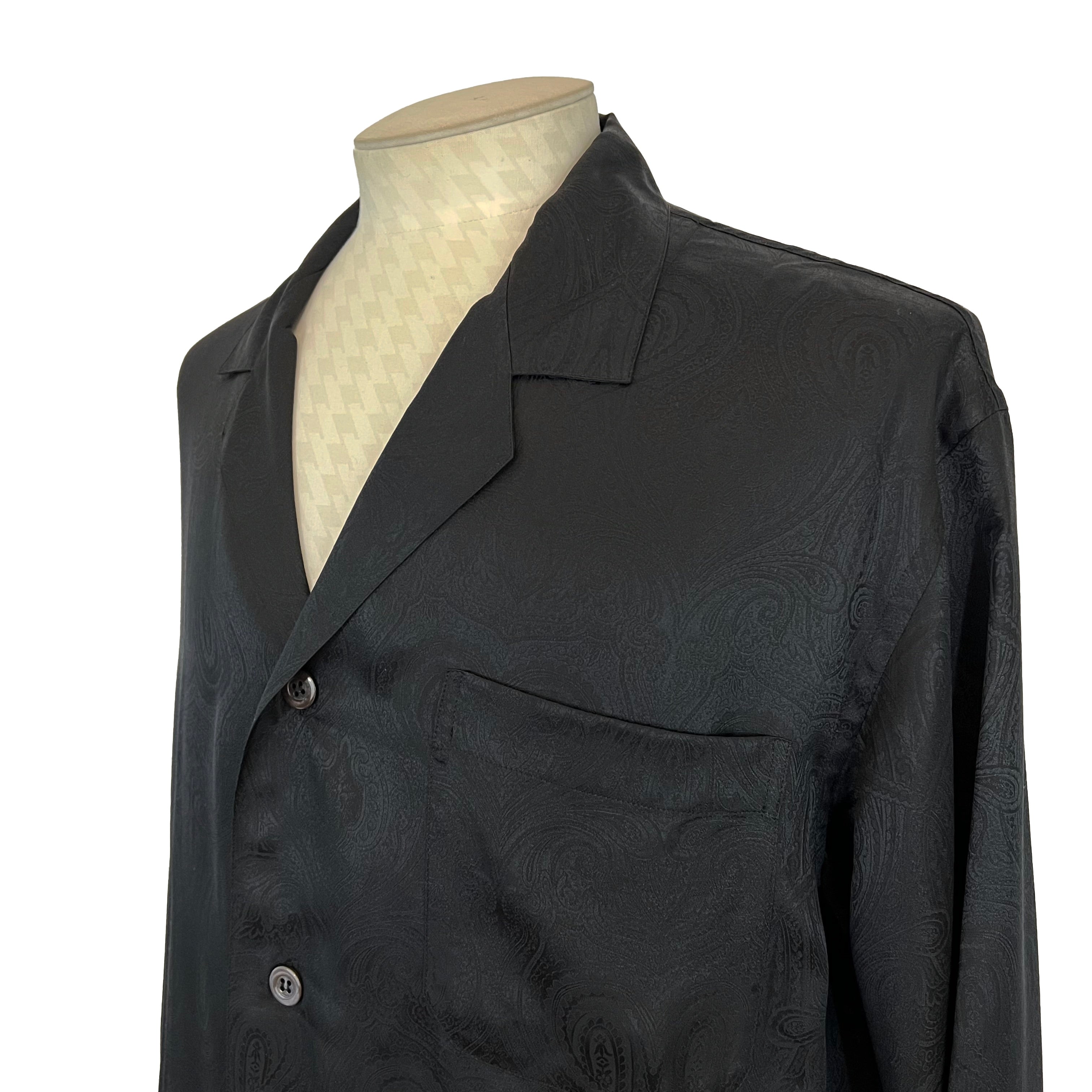 Grigio Perla black silk pajamas