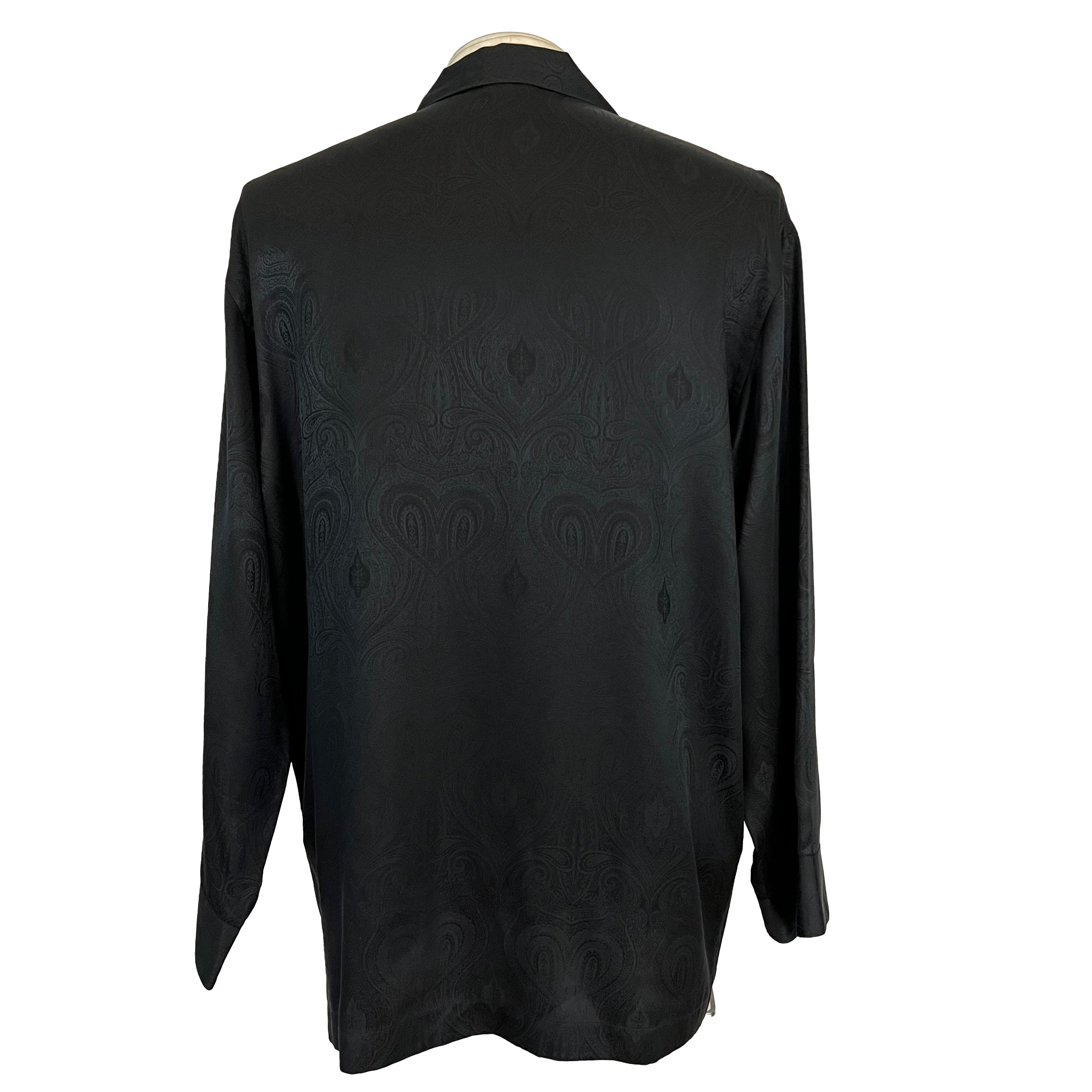 Grigio Perla black silk pajamas