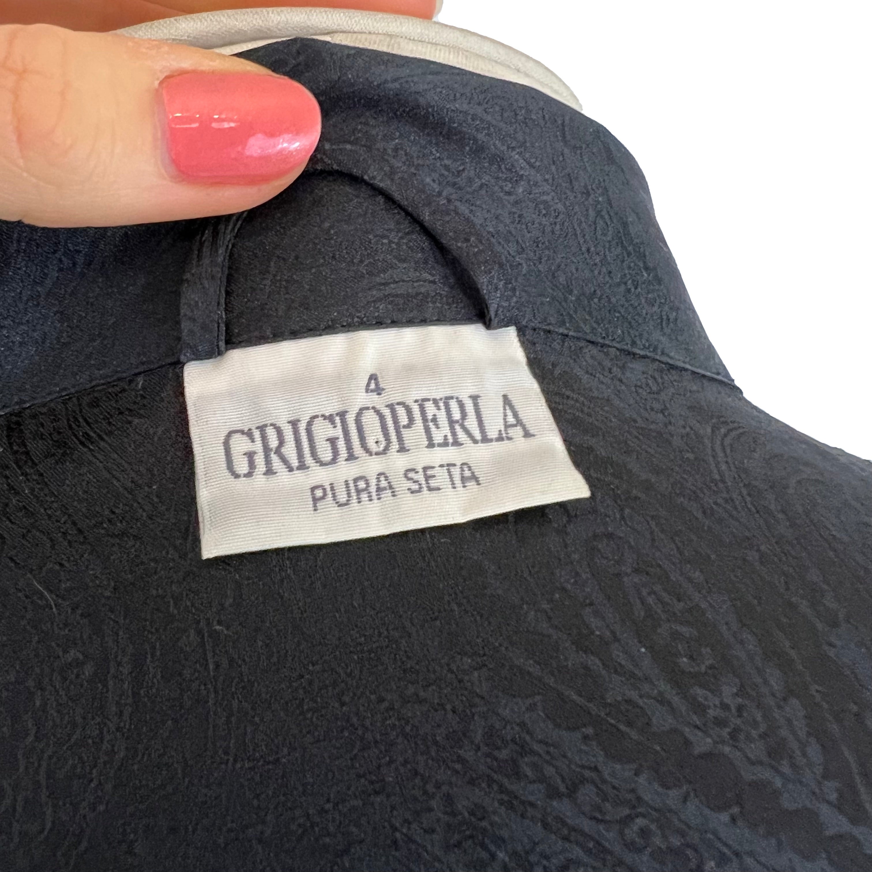 Grigio Perla black silk pajamas