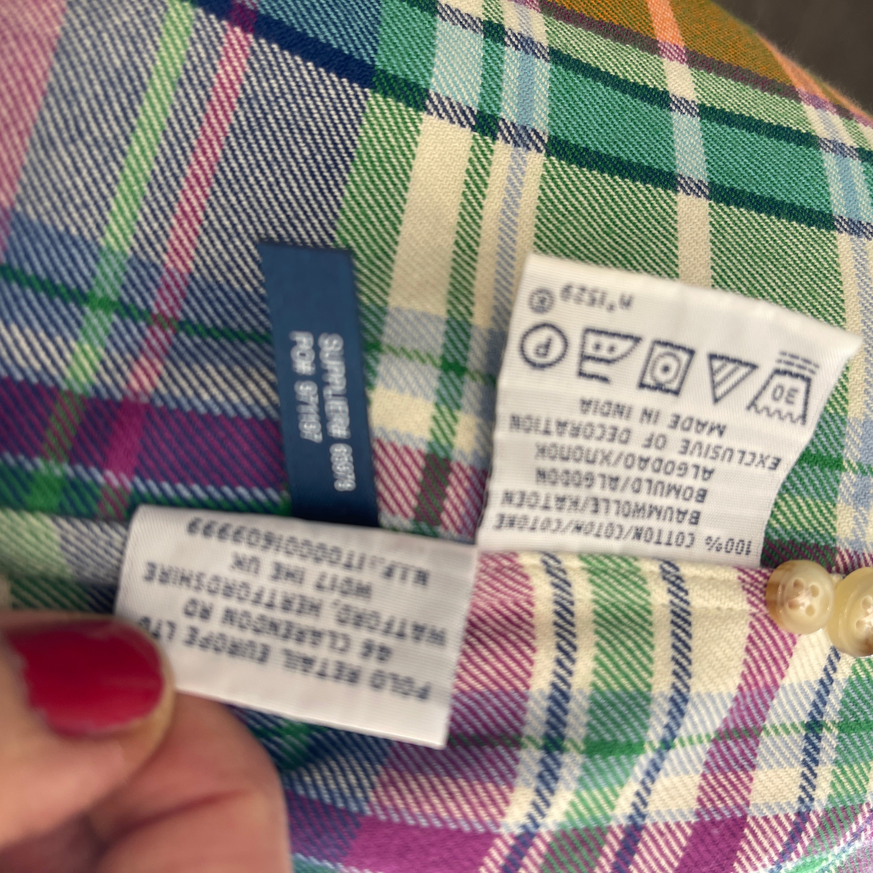 Chemise à carreaux Ralph Lauren