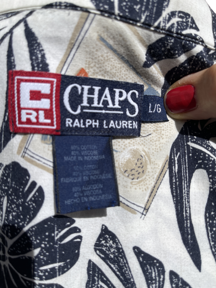 Chemise hawaïenne vintage Chaps Ralph Lauren