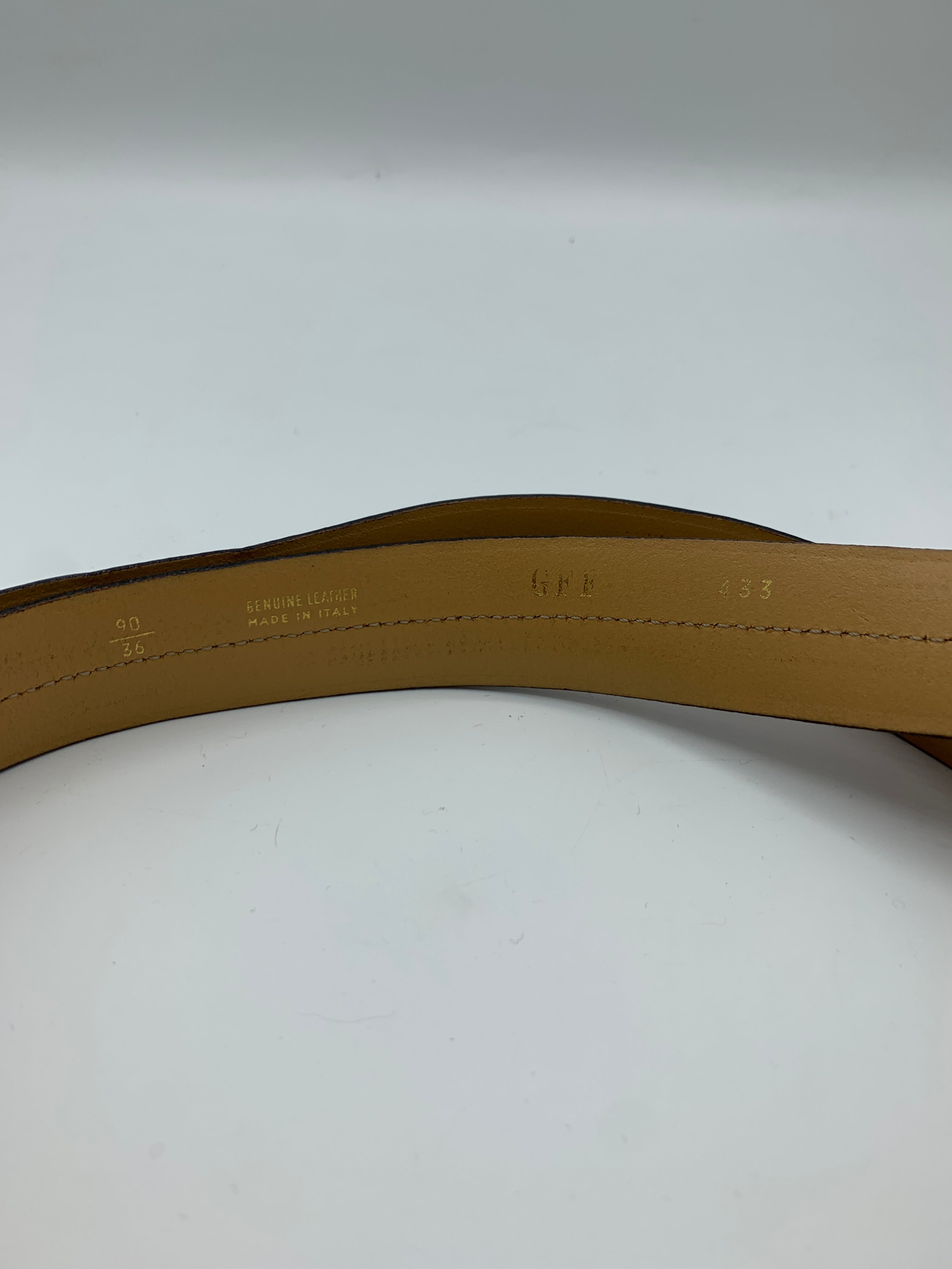 Ceinture cuir Gian Franco Ferré à détails dorés
