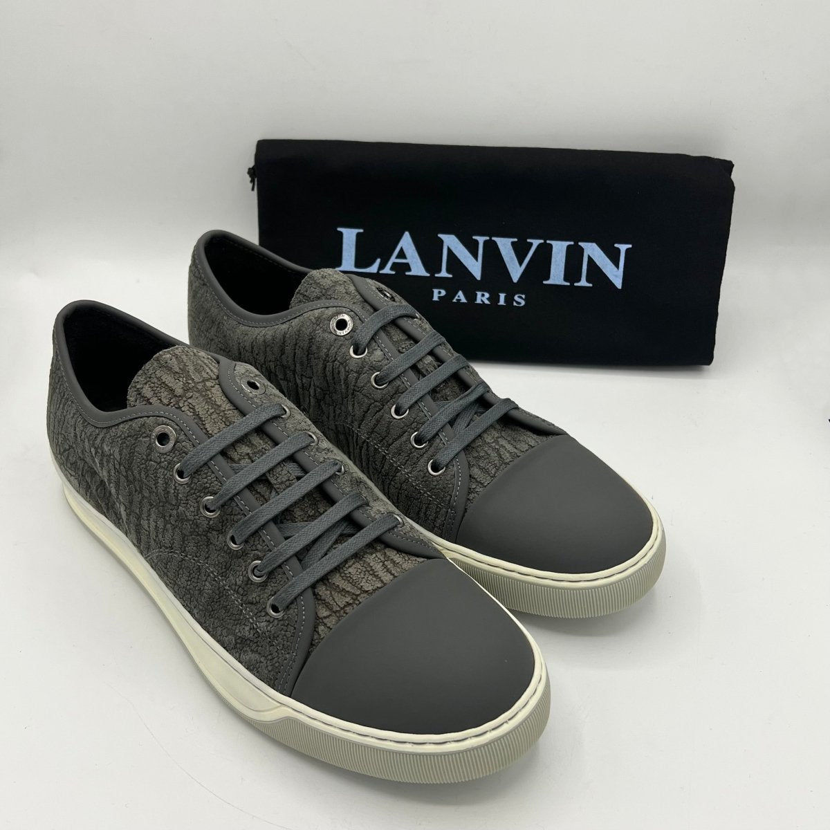 Basket grise foncé Lanvin - Le Beau Gustave