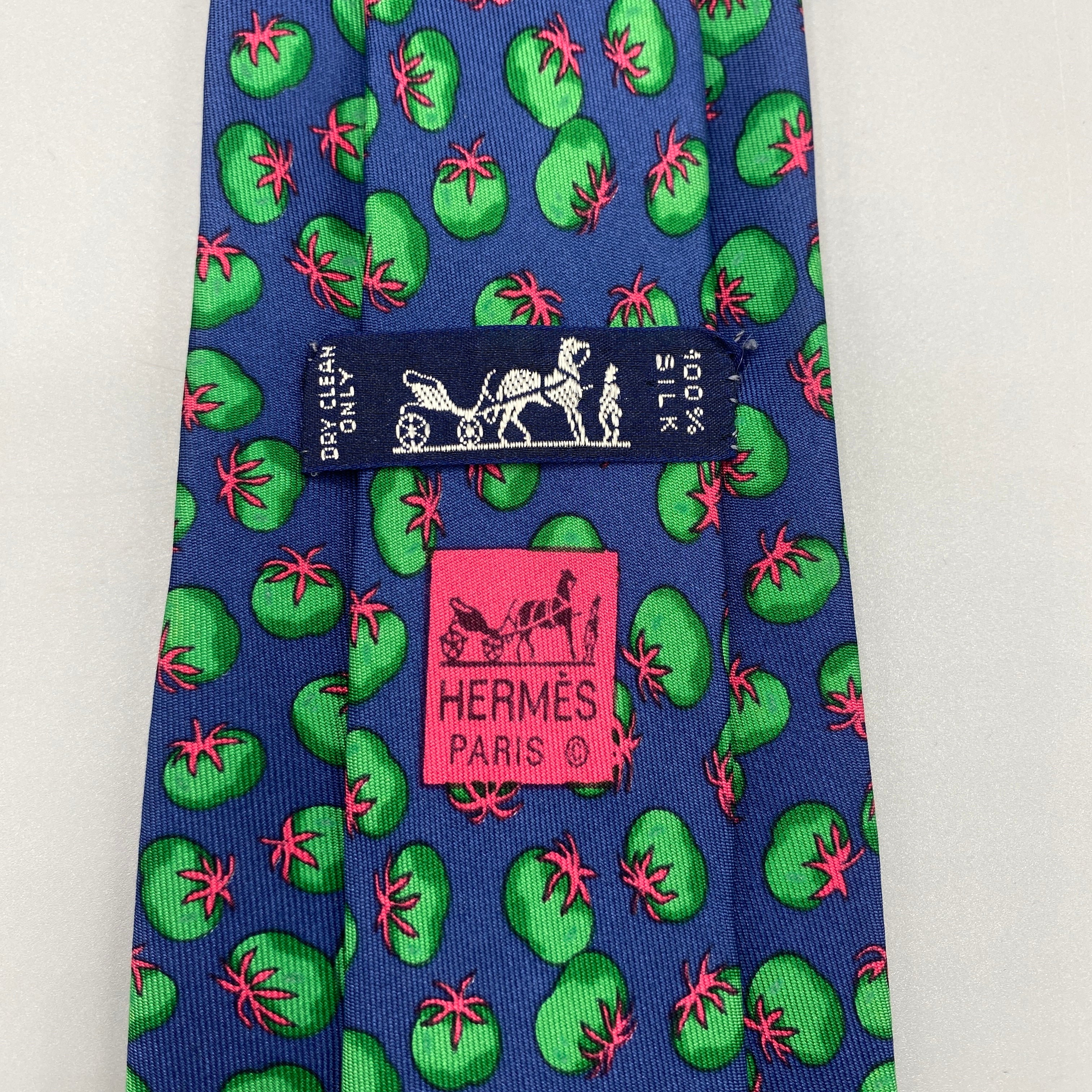 Hermès tomato pattern tie