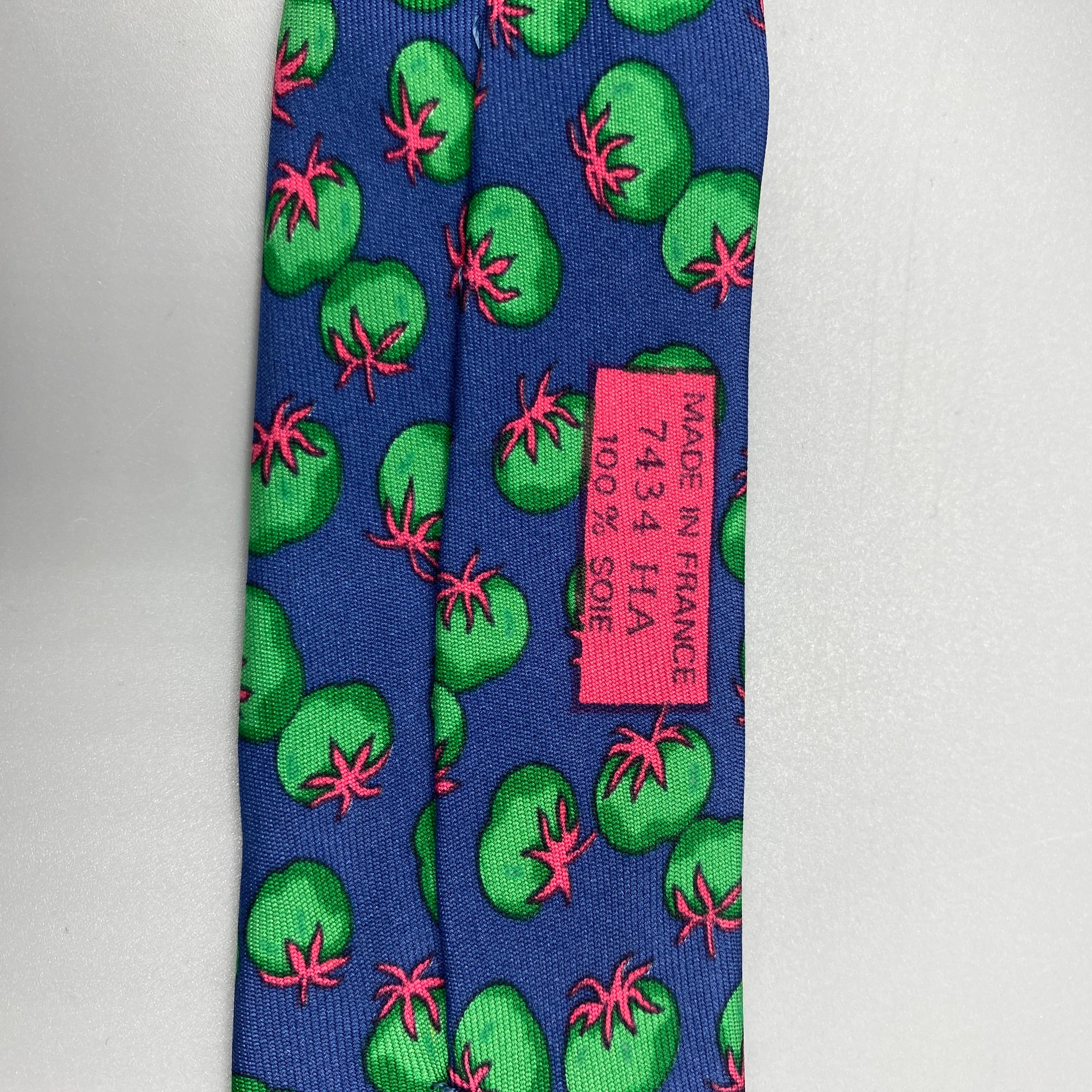 Hermès tomato pattern tie