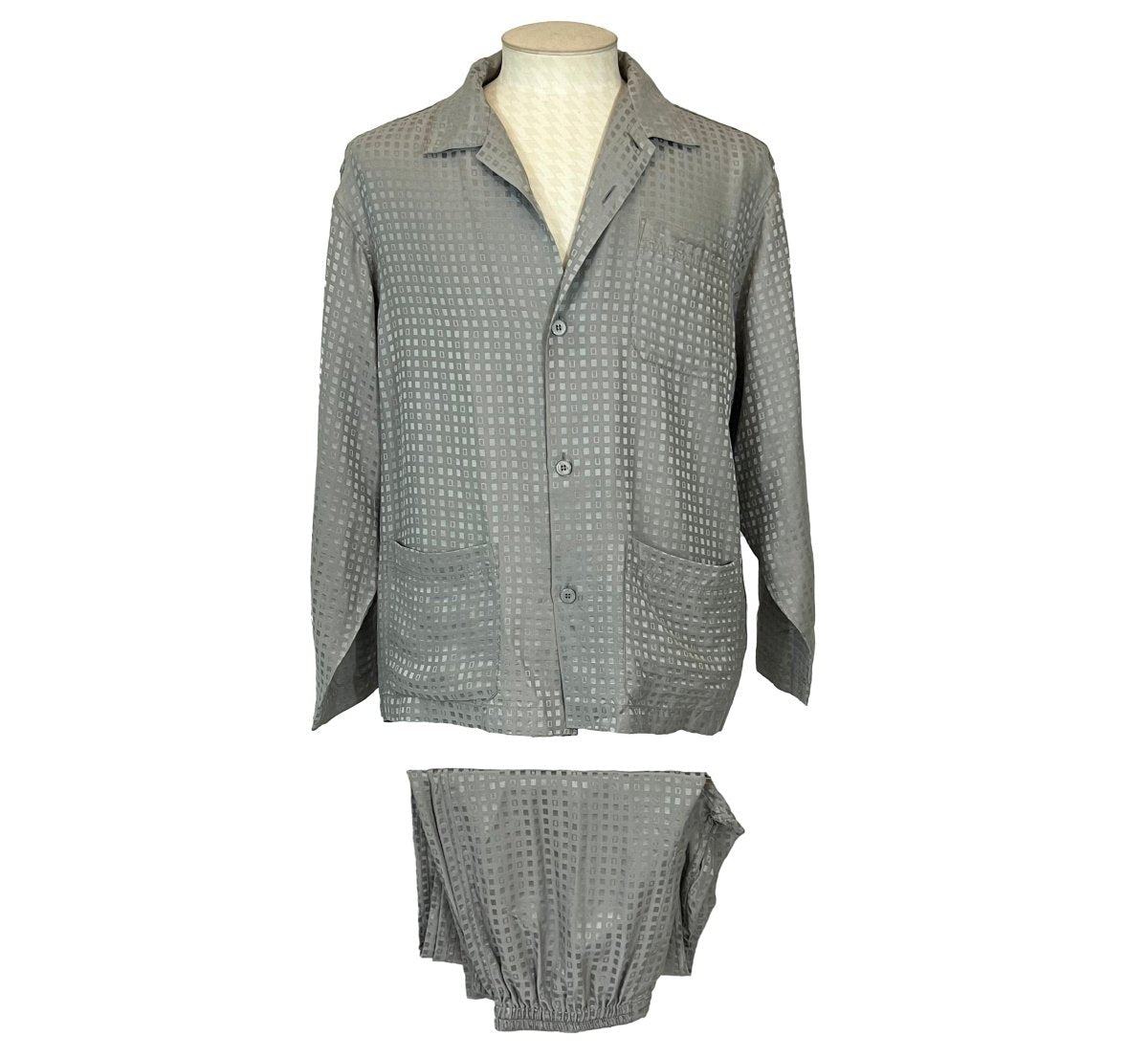 Pyjama soie gris Perofil - Le Beau Gustave