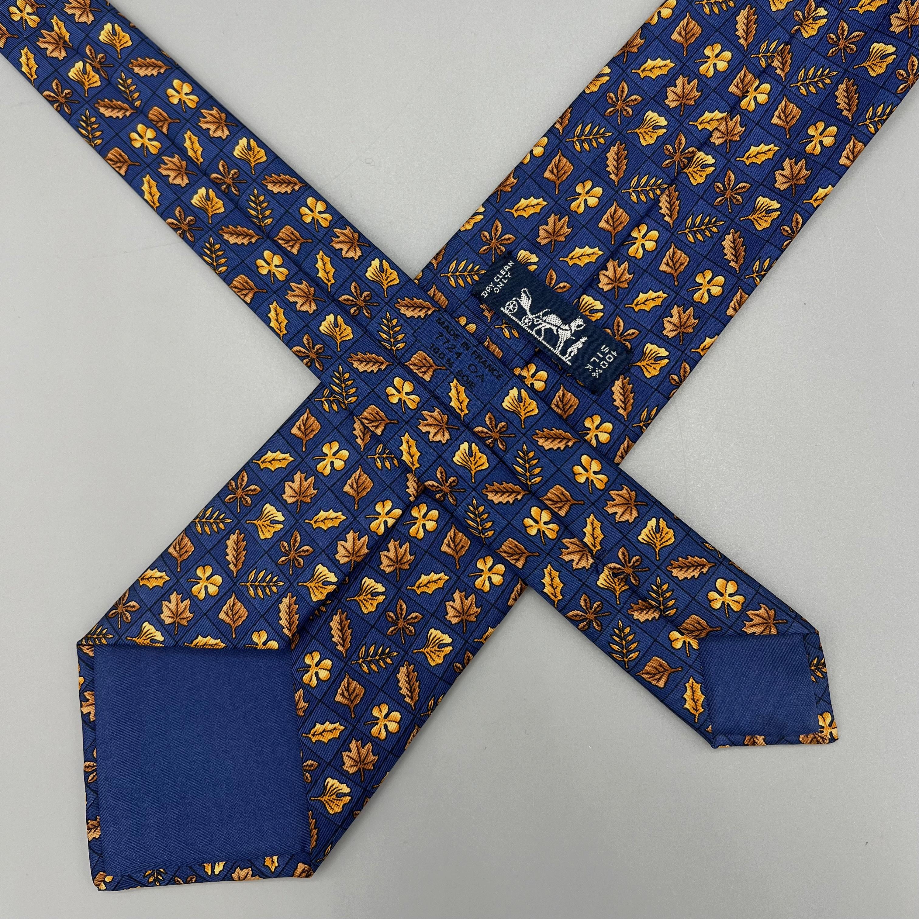 Cravate Hermès Feuilles Automne