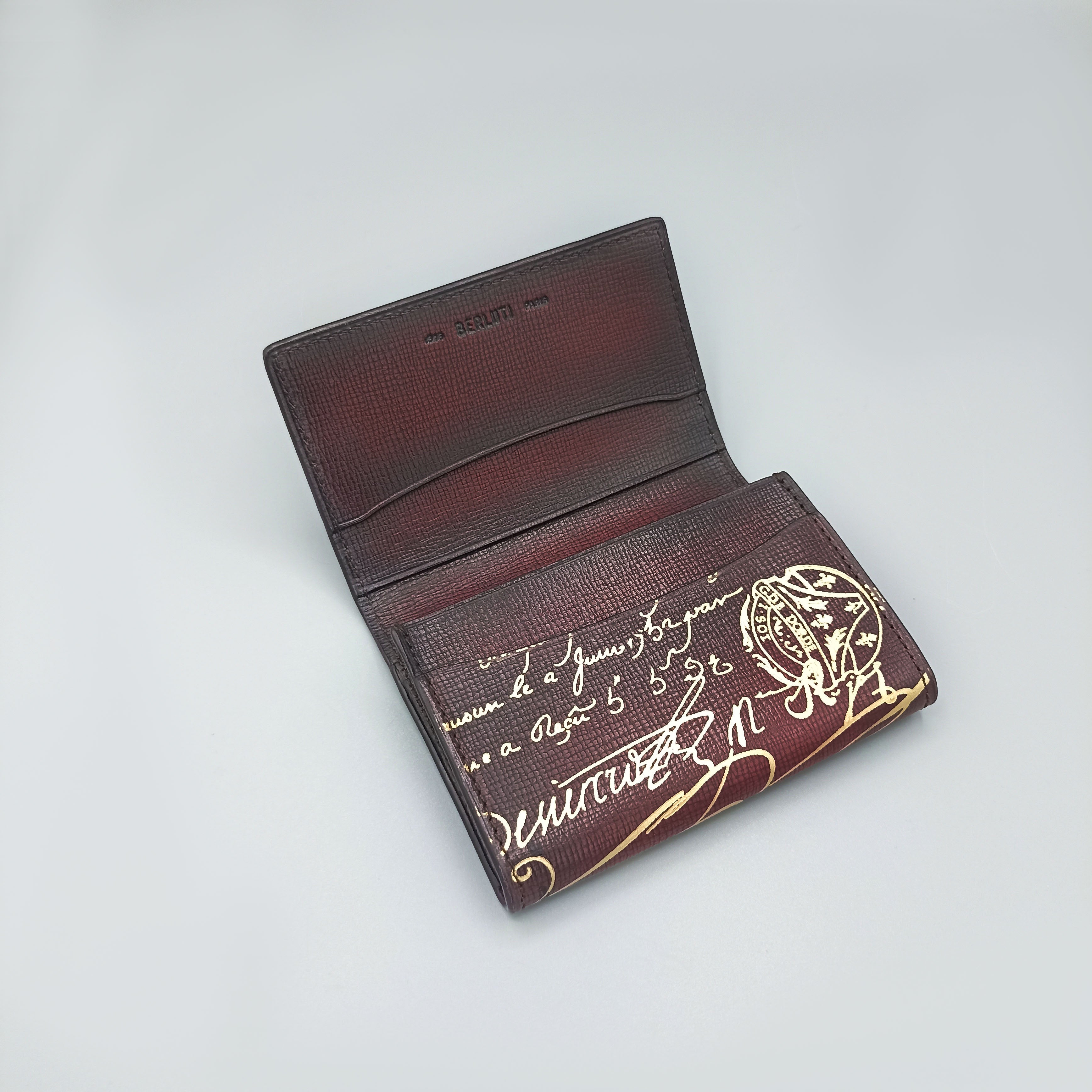 Porte-cartes Imbuia bordeaux Berluti