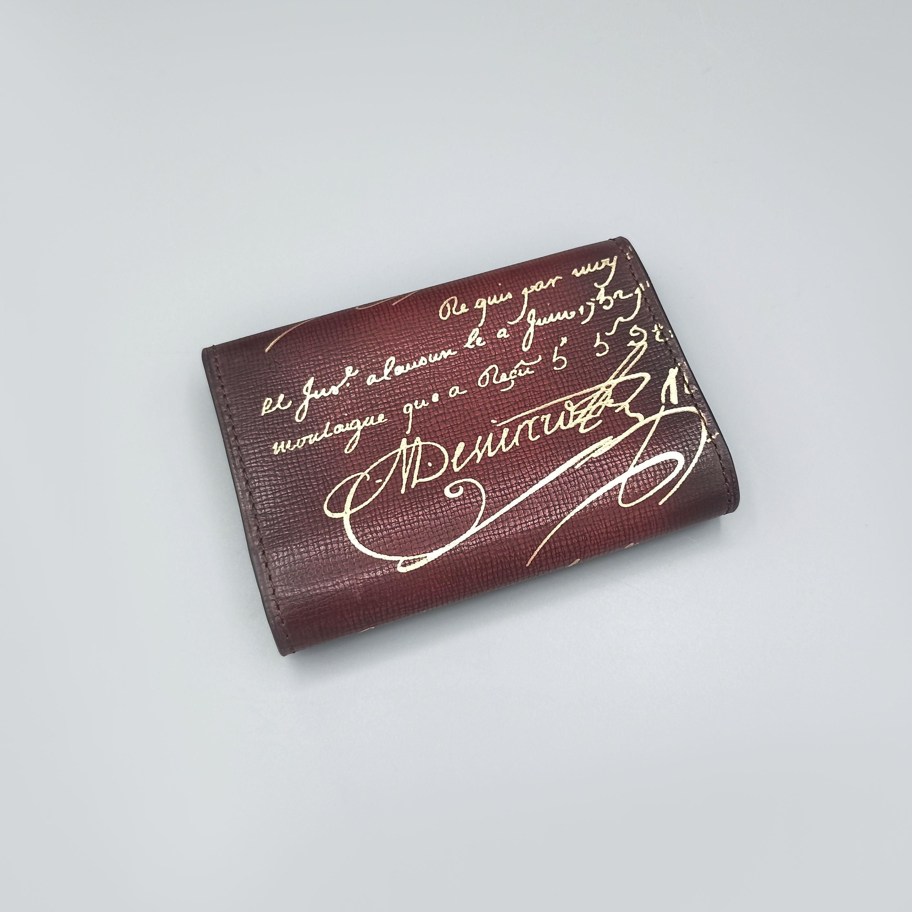 Porte-cartes Imbuia bordeaux Berluti