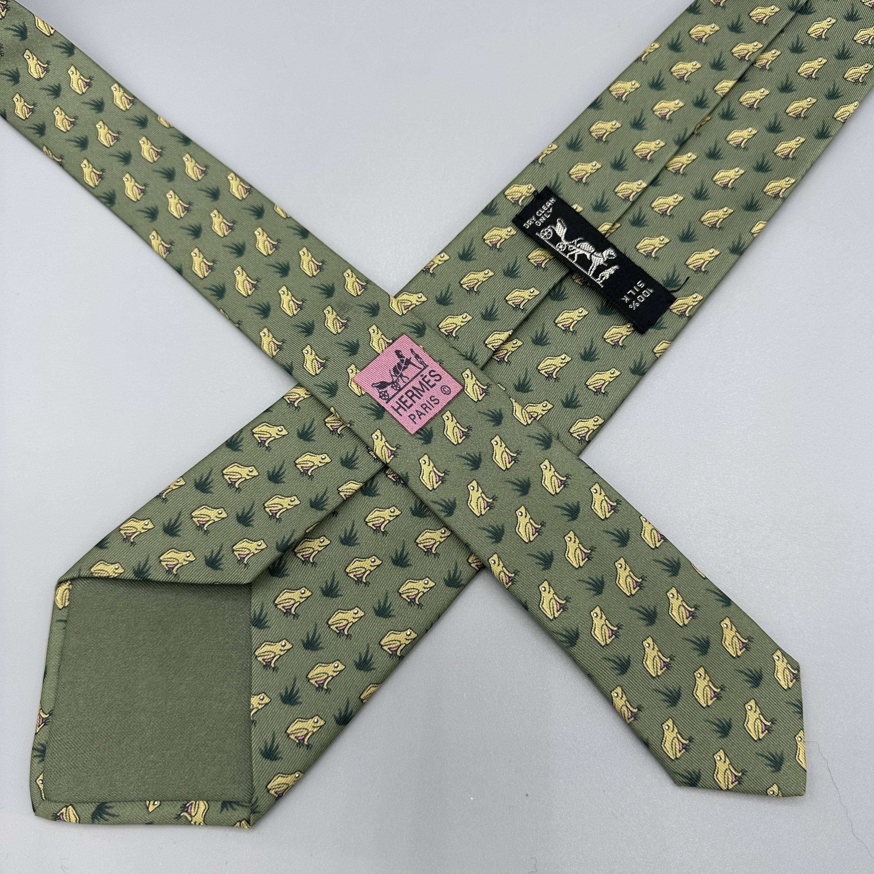 Cravate Hermès verte