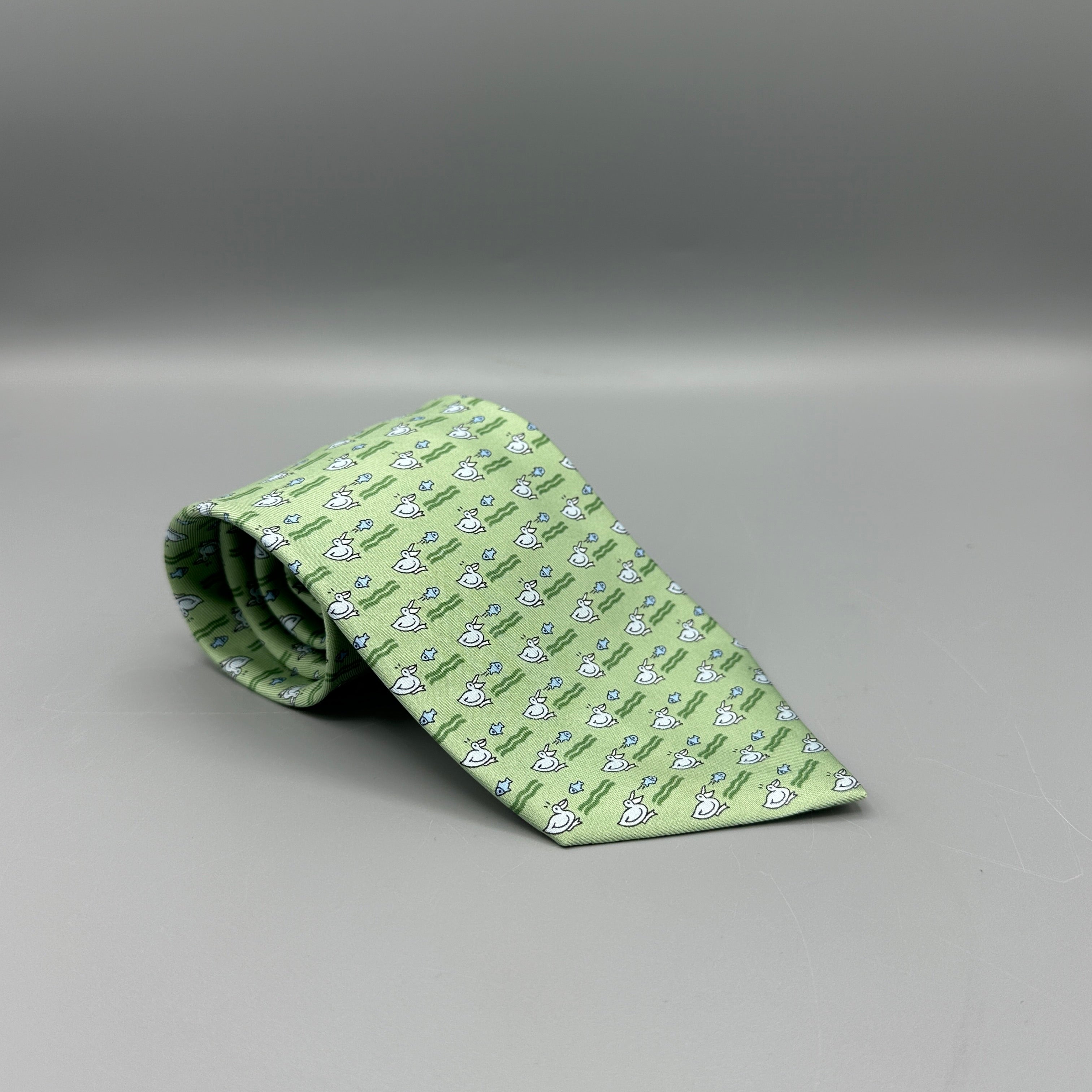 Cravate verte Hermès