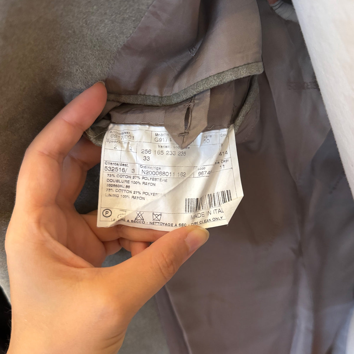 Costume 2 pièces Hermès gris taupe