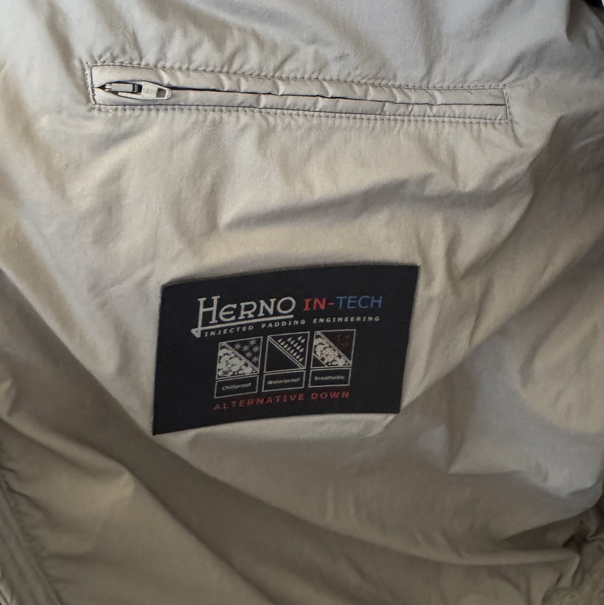 Blouson hybride Herno In-Tech gris clair
