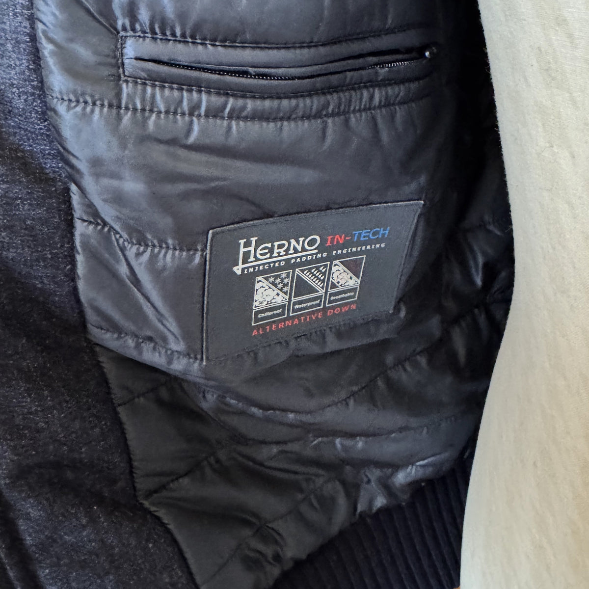 Blouson hybride Herno In-Tech bleu marine