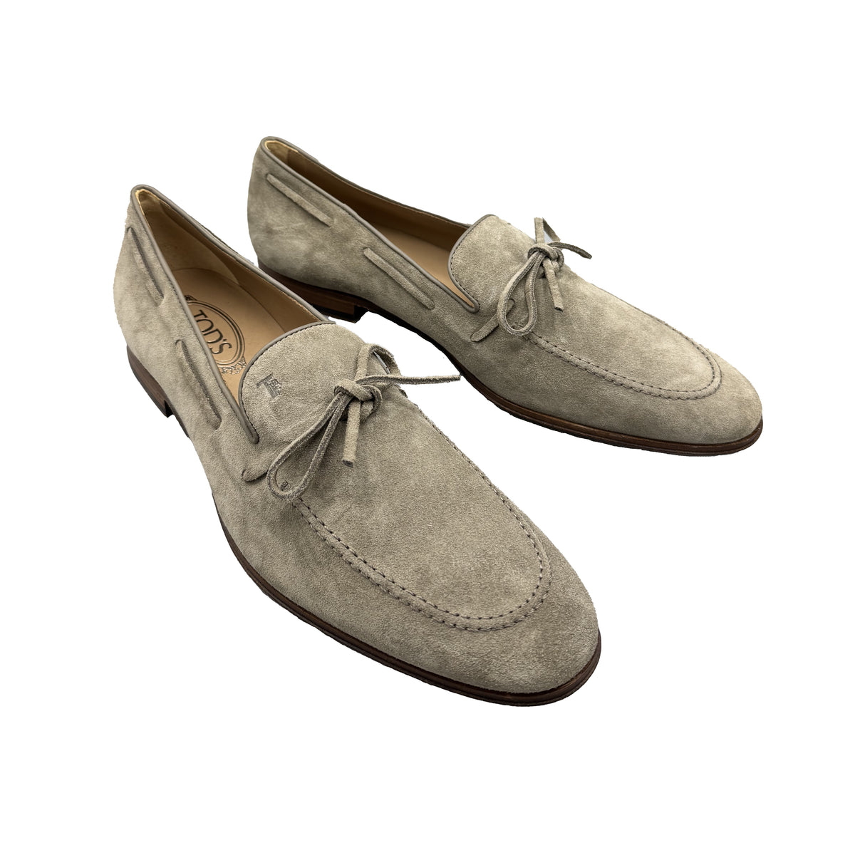 Mocassins Tod's neufs en daim beige taupe
