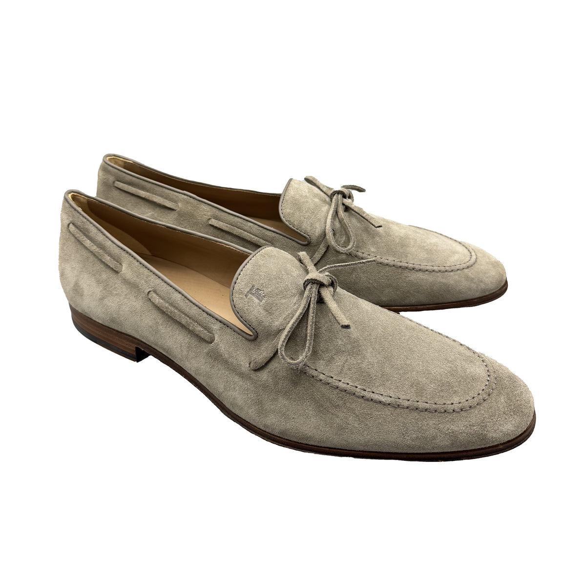 Mocassins Tod's neufs en daim beige taupe