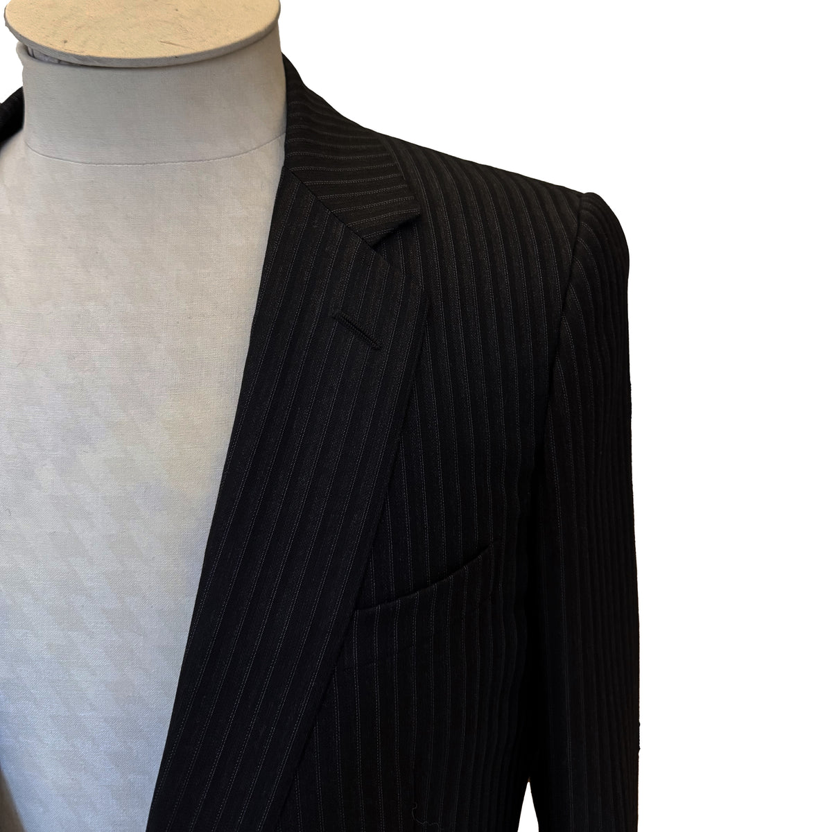 Costume 2 pièces Dior anthracite à rayures fantaisies