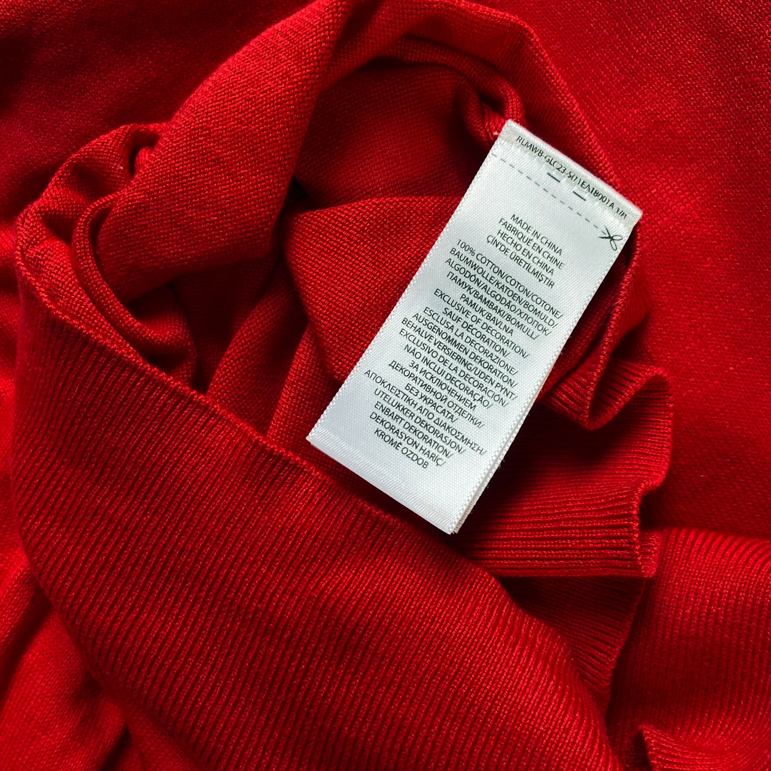 RALPH LAUREN Pull rouge coton pima