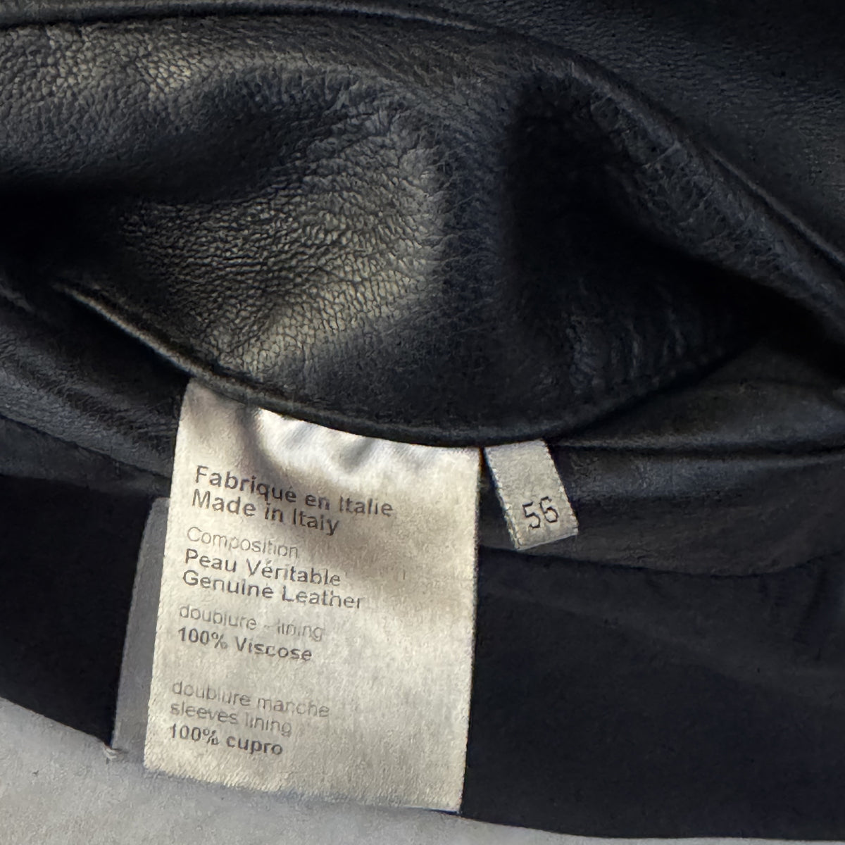 Blouson Dior en cuir noir, style bomber