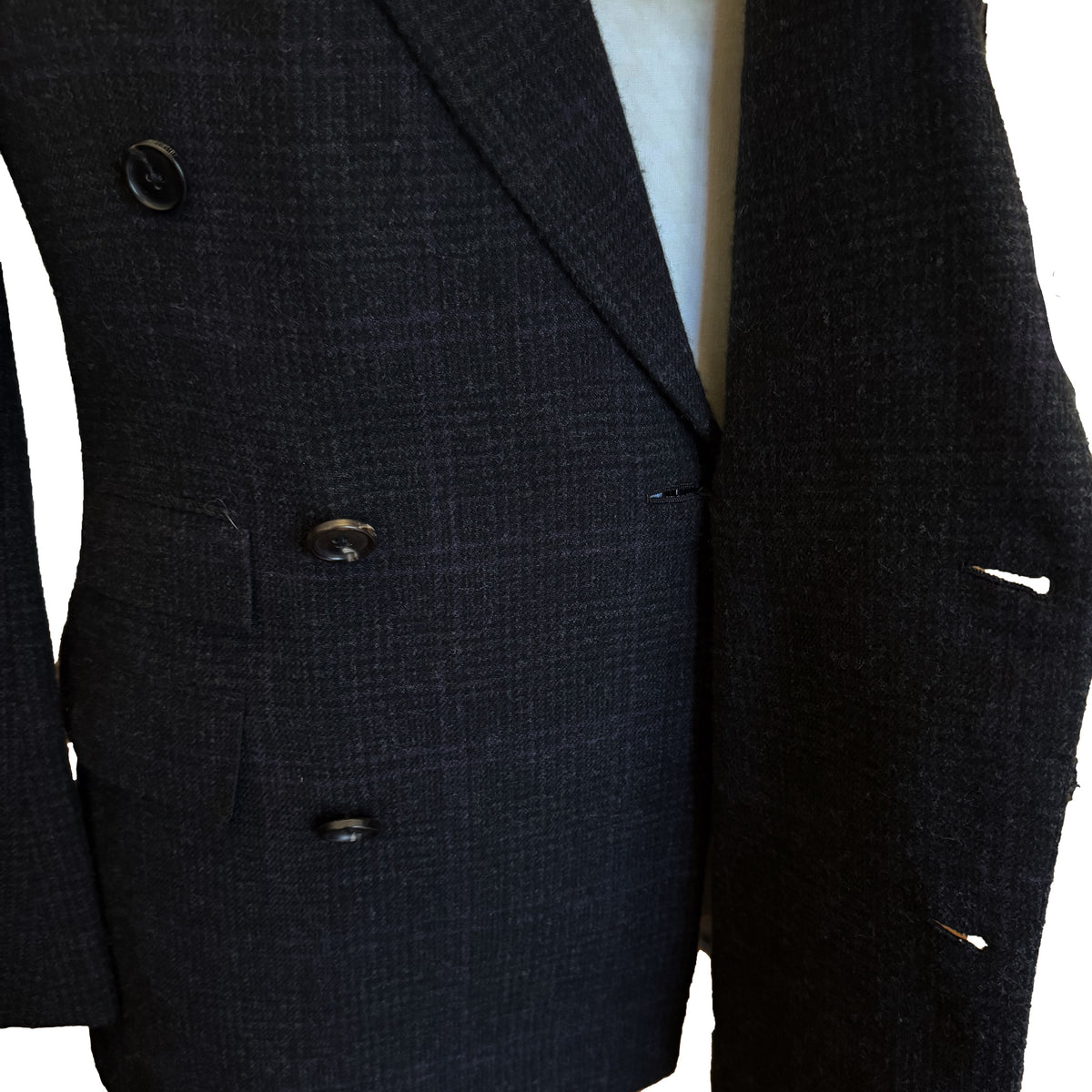 Costume 2 pièces Ralph Lauren Purple Label anthracite à motif quadrillé