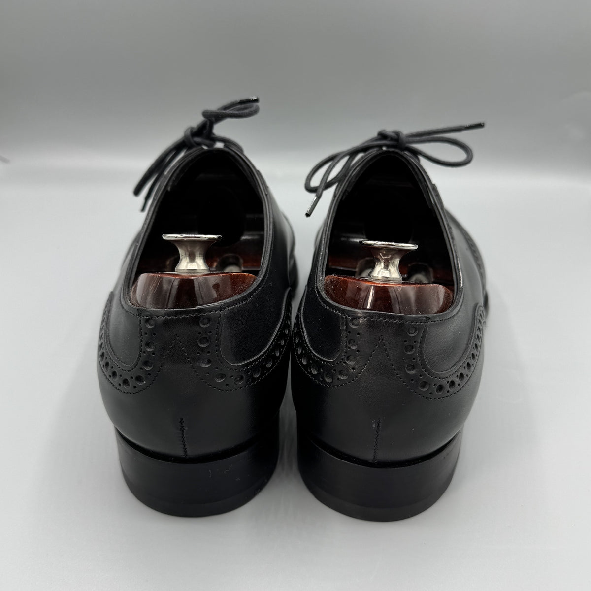 Richelieus neufs Purple Label Ralph Lauren noirs à bout golf brogue et fleuri