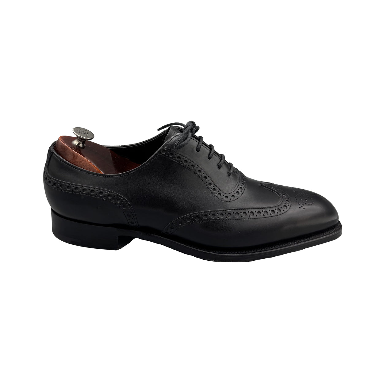 Richelieus neufs Purple Label Ralph Lauren noirs à bout golf brogue et fleuri