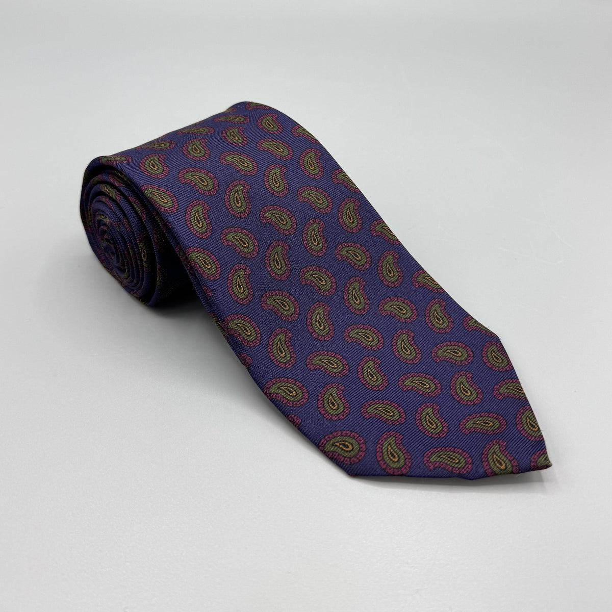 Cravate Purple Label Ralph Lauren violine à motif cachemire