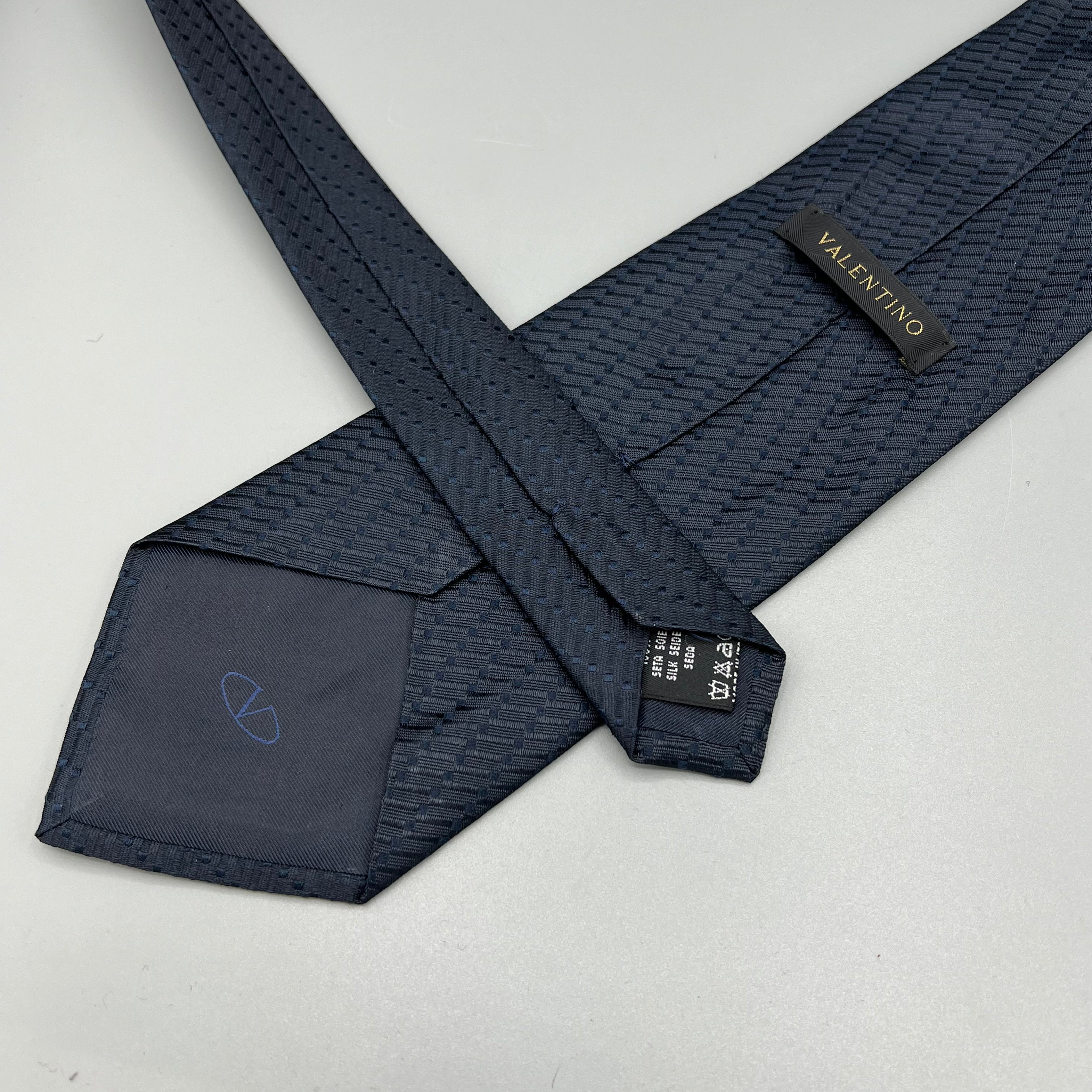 Cravate bleu marine Valentino