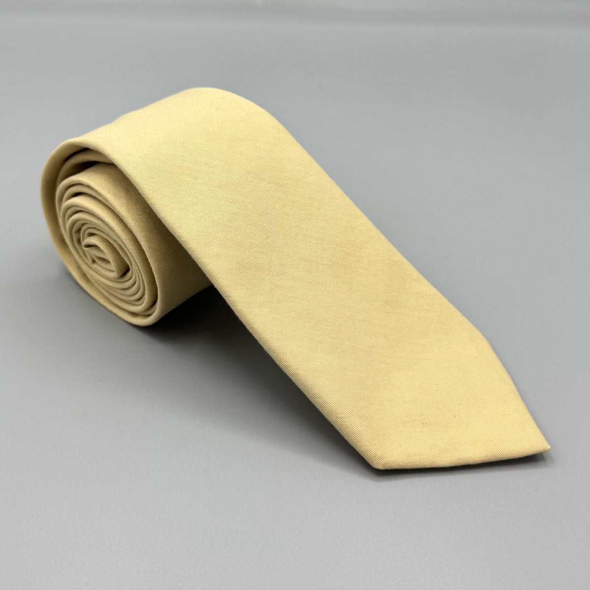 Cravate Ralph Lauren jaune pâle unie