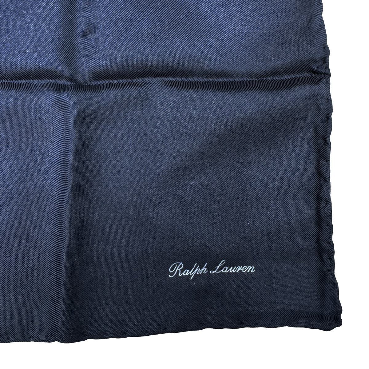 Pochette en soie Purple Label Ralph Lauren bleu ardoise