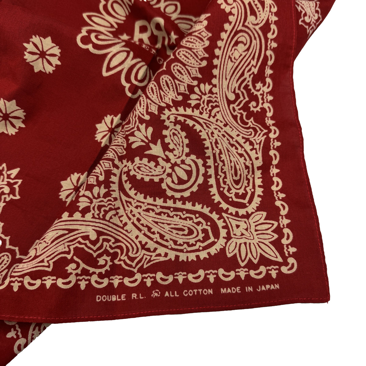 Bandana RRL Ralph Lauren Chengdu rouge à motif cachemire