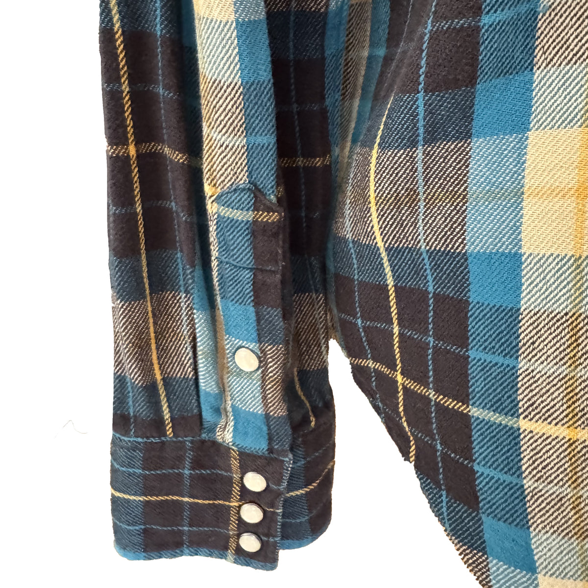 Chemise western RRL Ralph Lauren bleue à carreaux