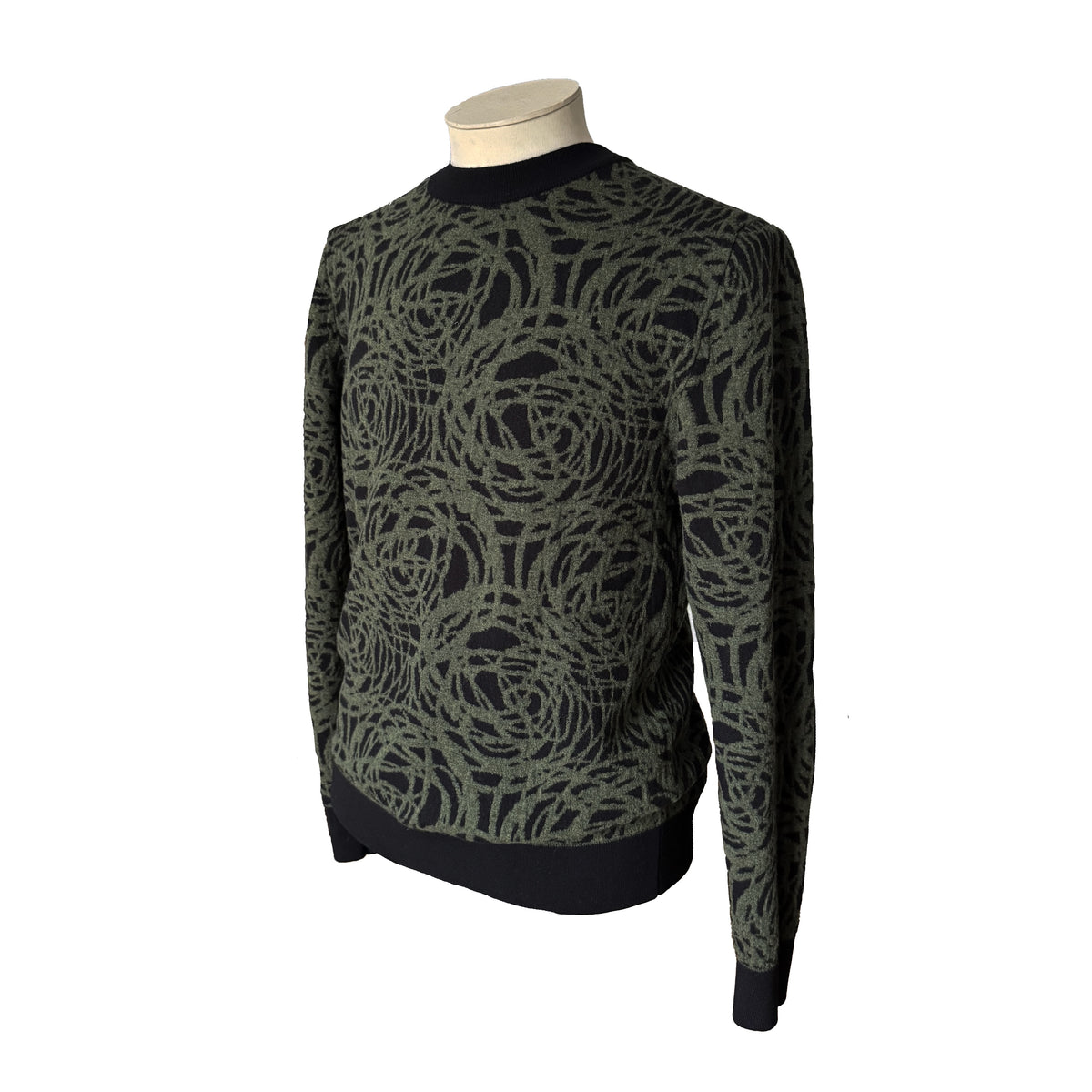 Pull Dior noir et kaki 100% laine vierge