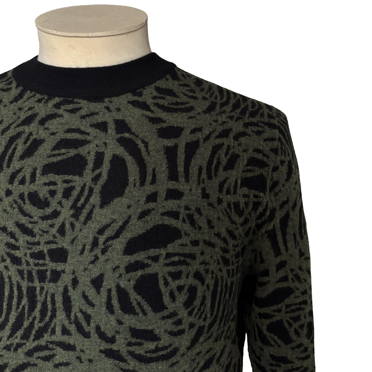 Pull Dior noir et kaki 100% laine vierge