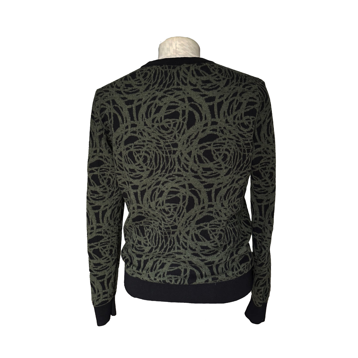 Pull Dior noir et kaki 100% laine vierge