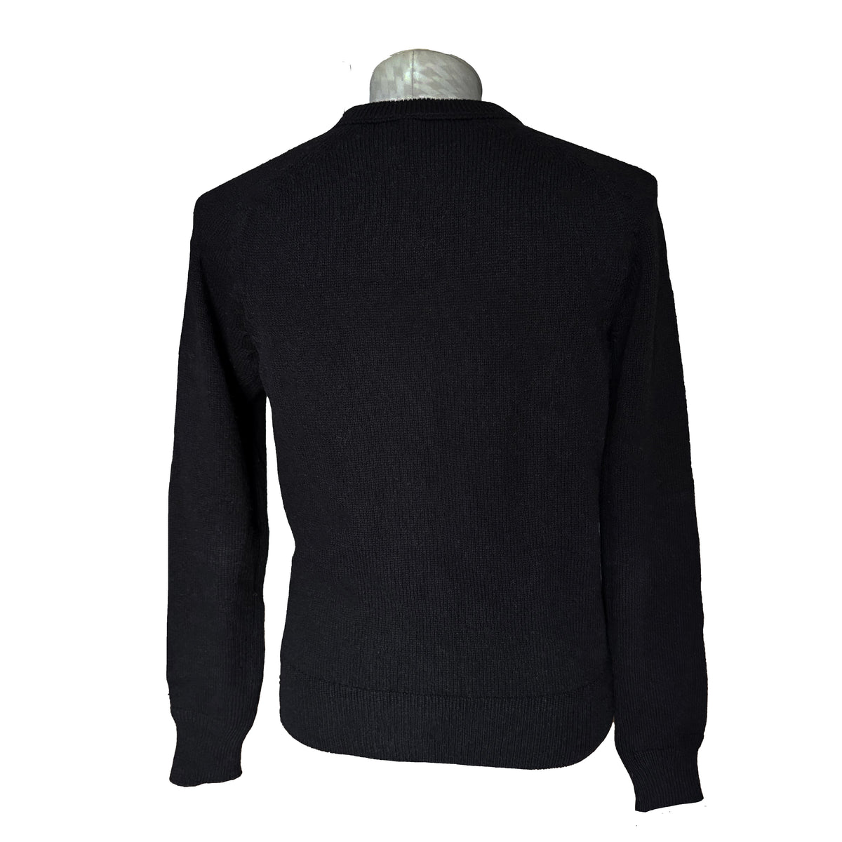 Pull Dior noir en laine vierge avec logo brodé