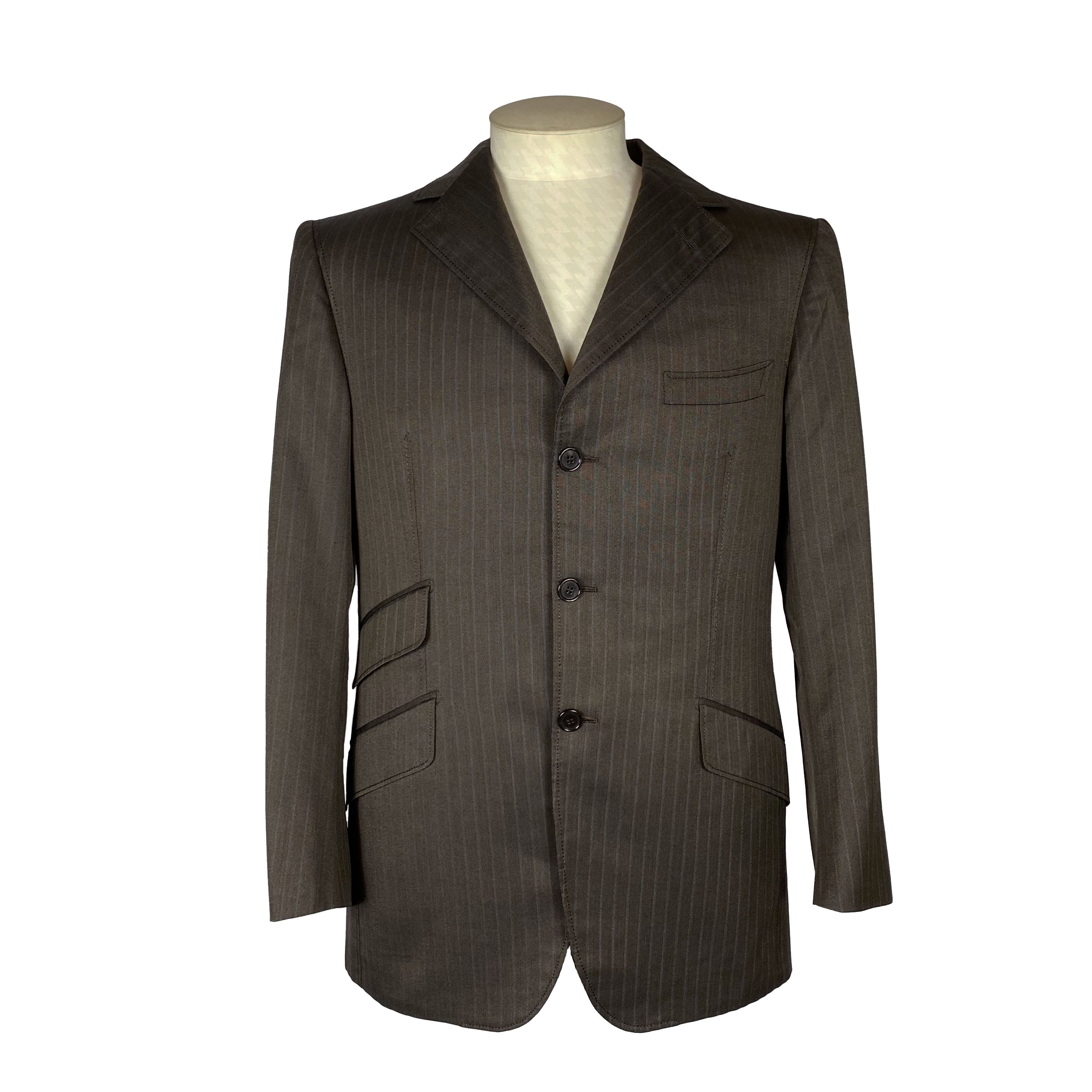 Costume brun à rayures GAETANO ALOISIO