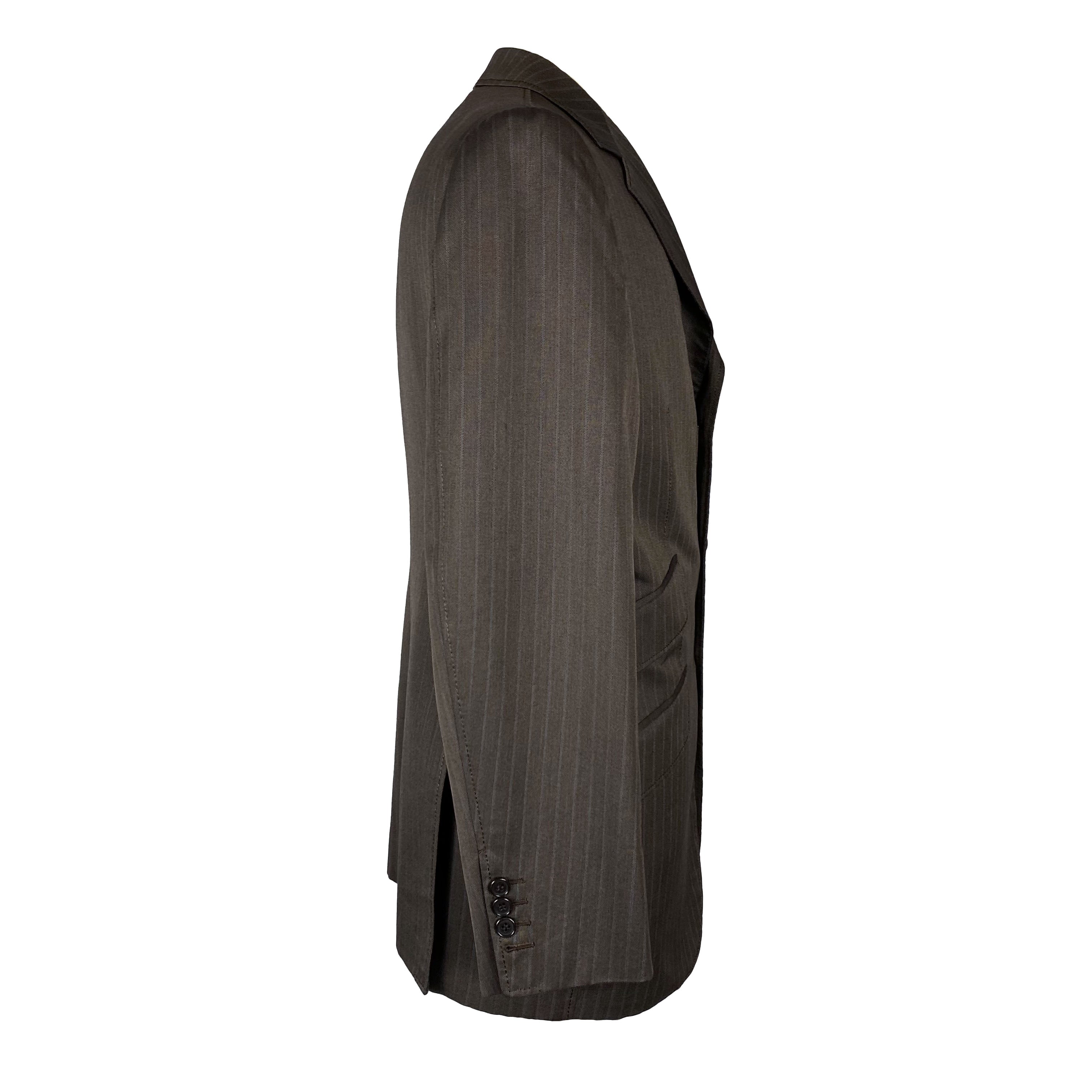 Costume brun à rayures GAETANO ALOISIO