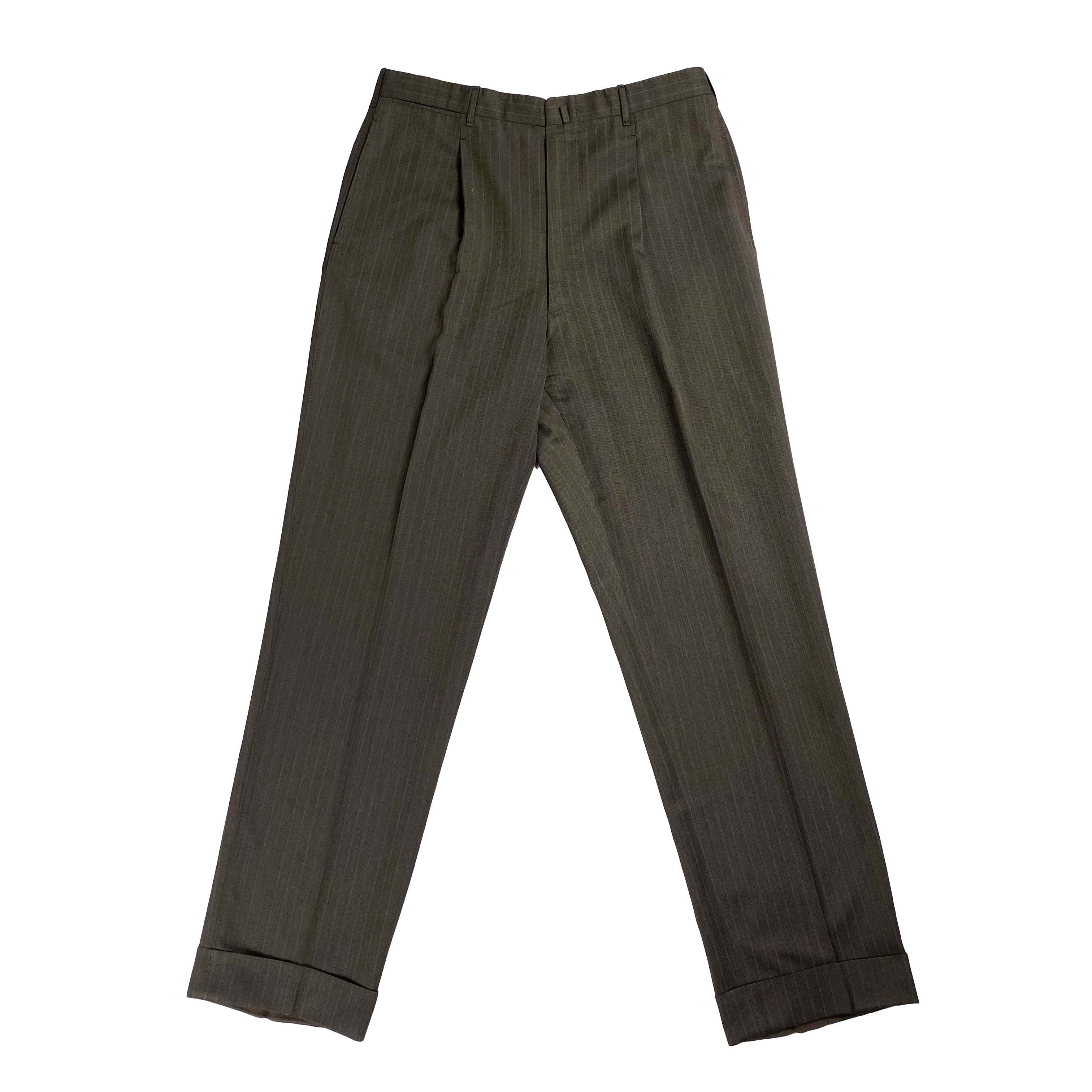 Costume brun à rayures GAETANO ALOISIO