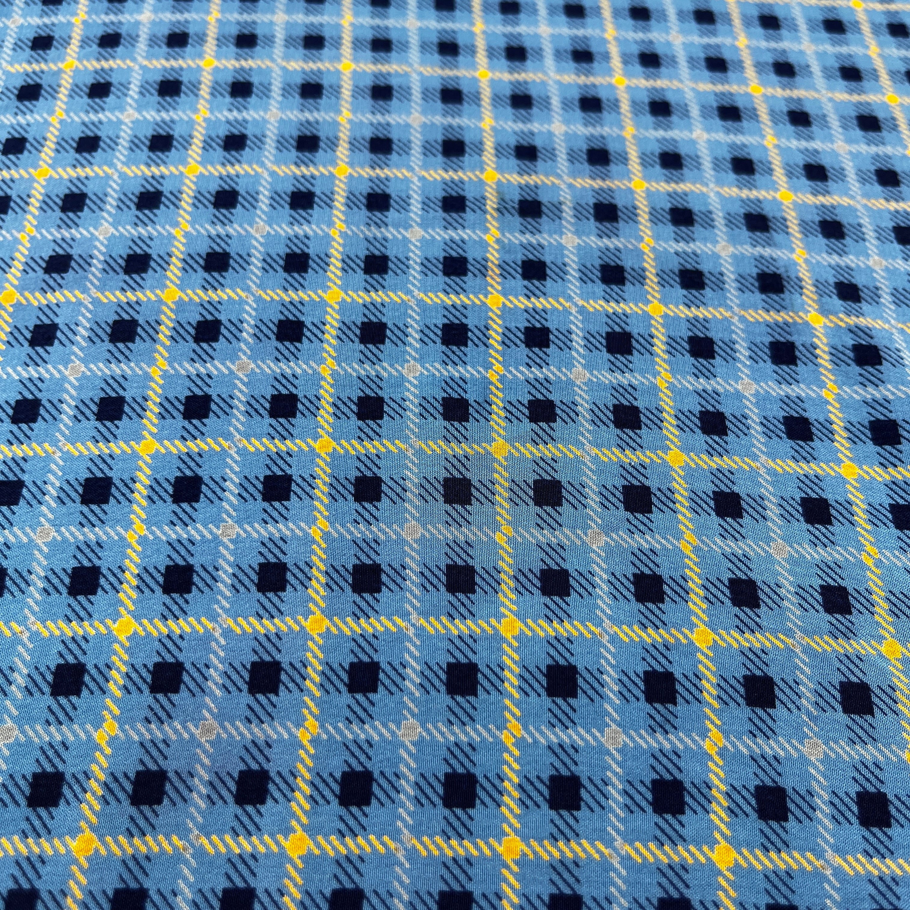 Pochette Lanvin bleu à motifs jaunes et marine