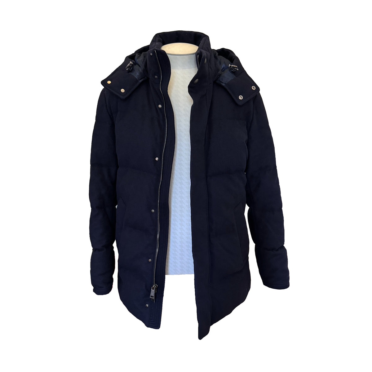 Doudoune Ralph Lauren Purple Label bleu marine à capuche