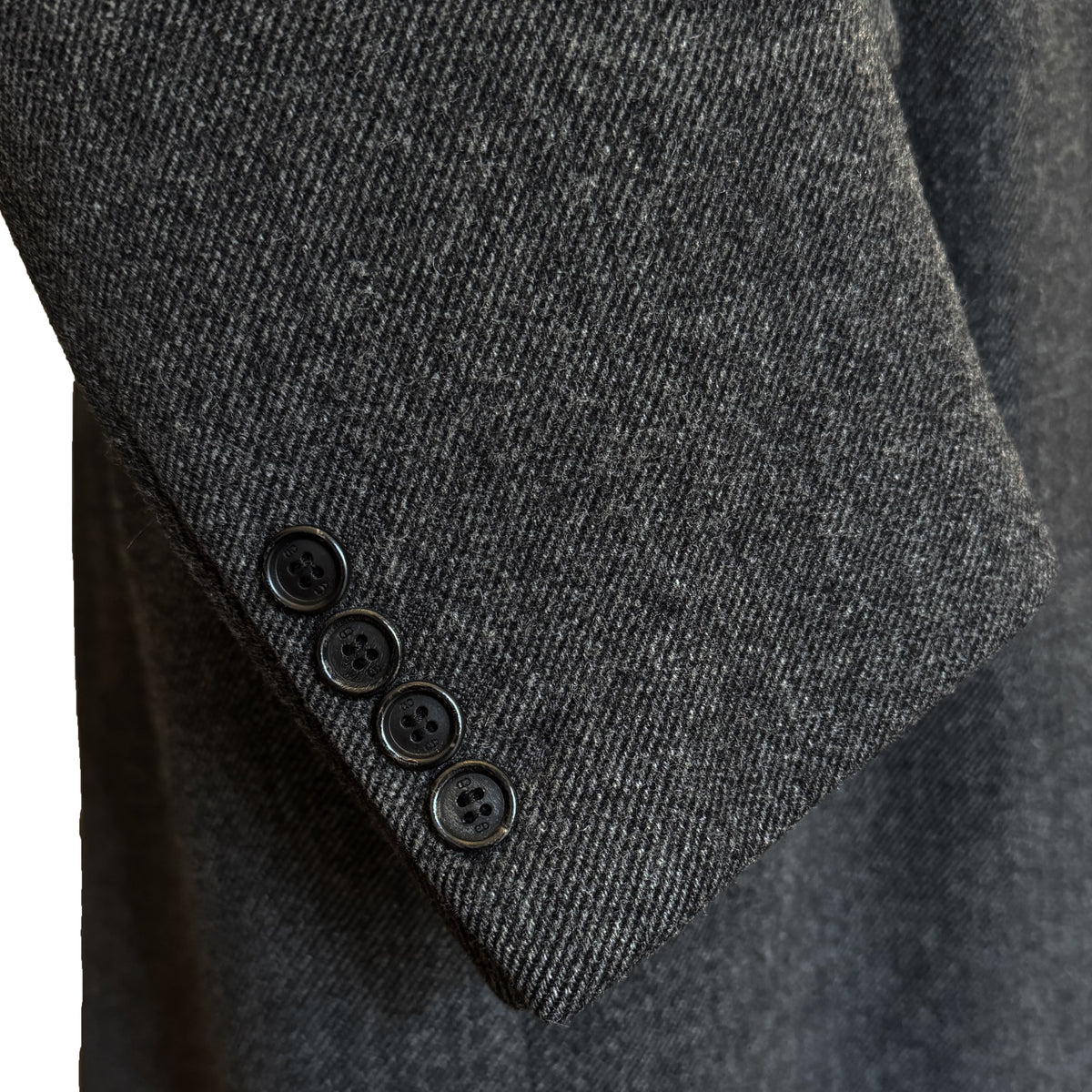 Manteau Dior mi-long gris chiné en laine