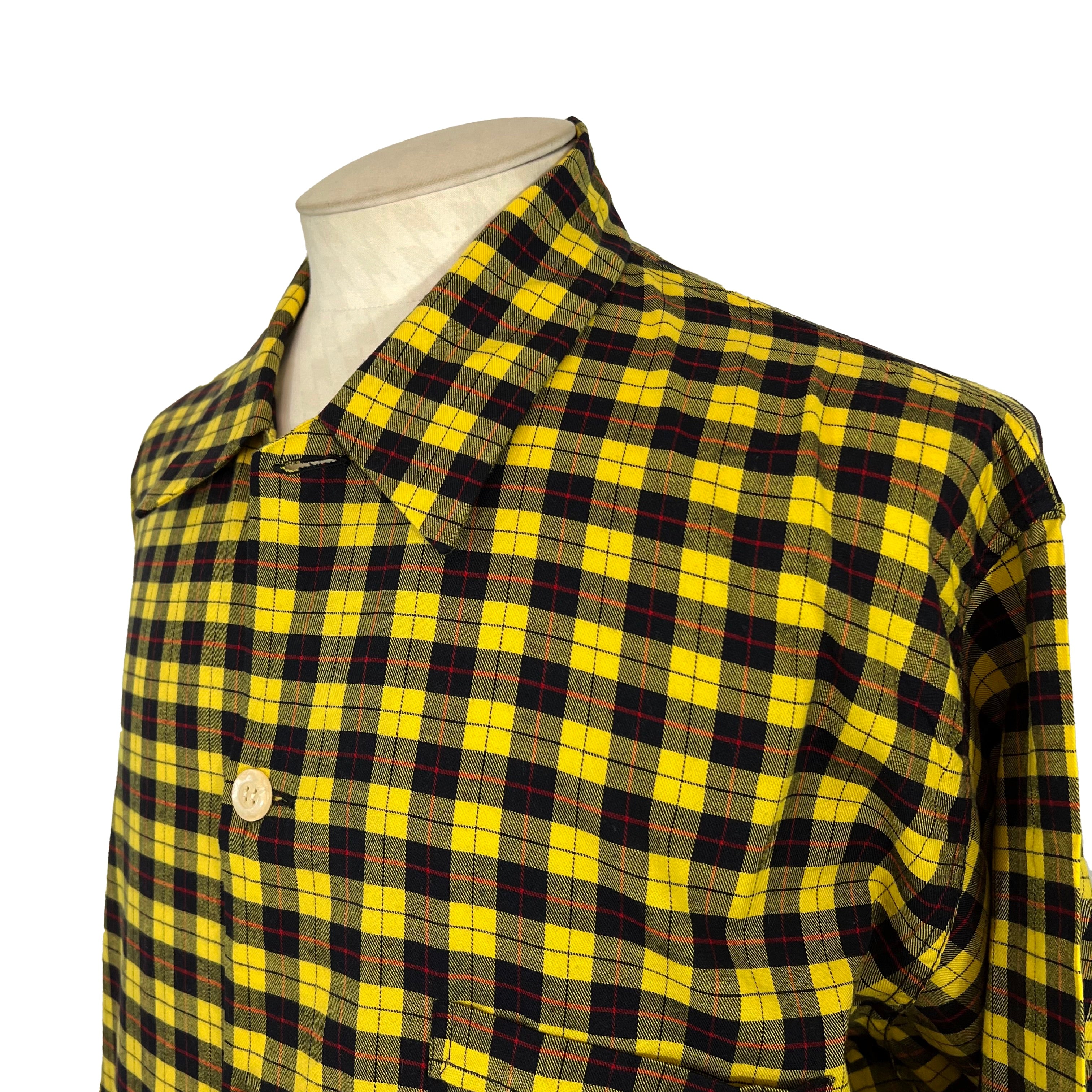 Pyjama jaune à carreaux Derek Rose